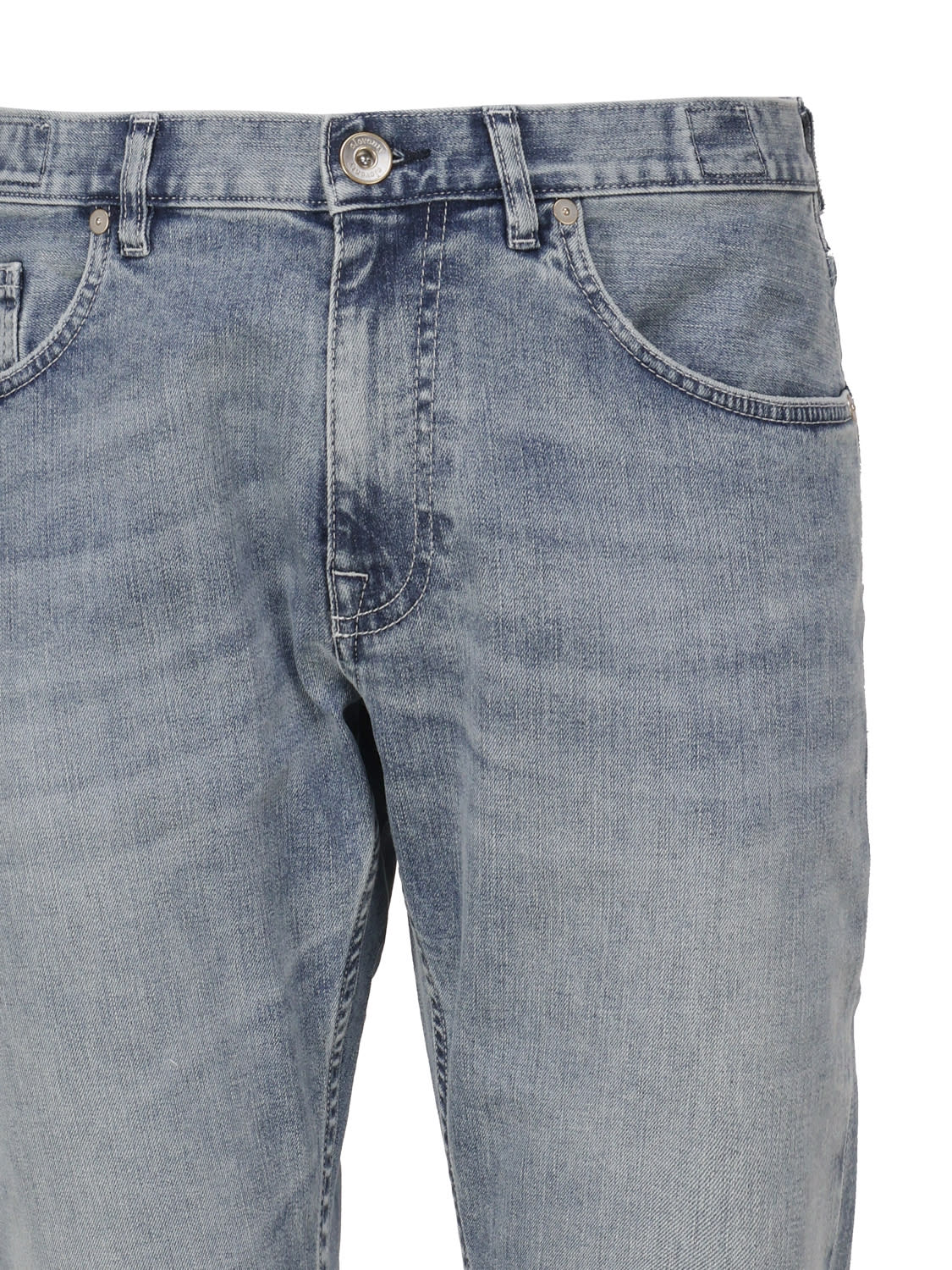 Shop Eleventy Mid-rise Tapered Jeans In Blue