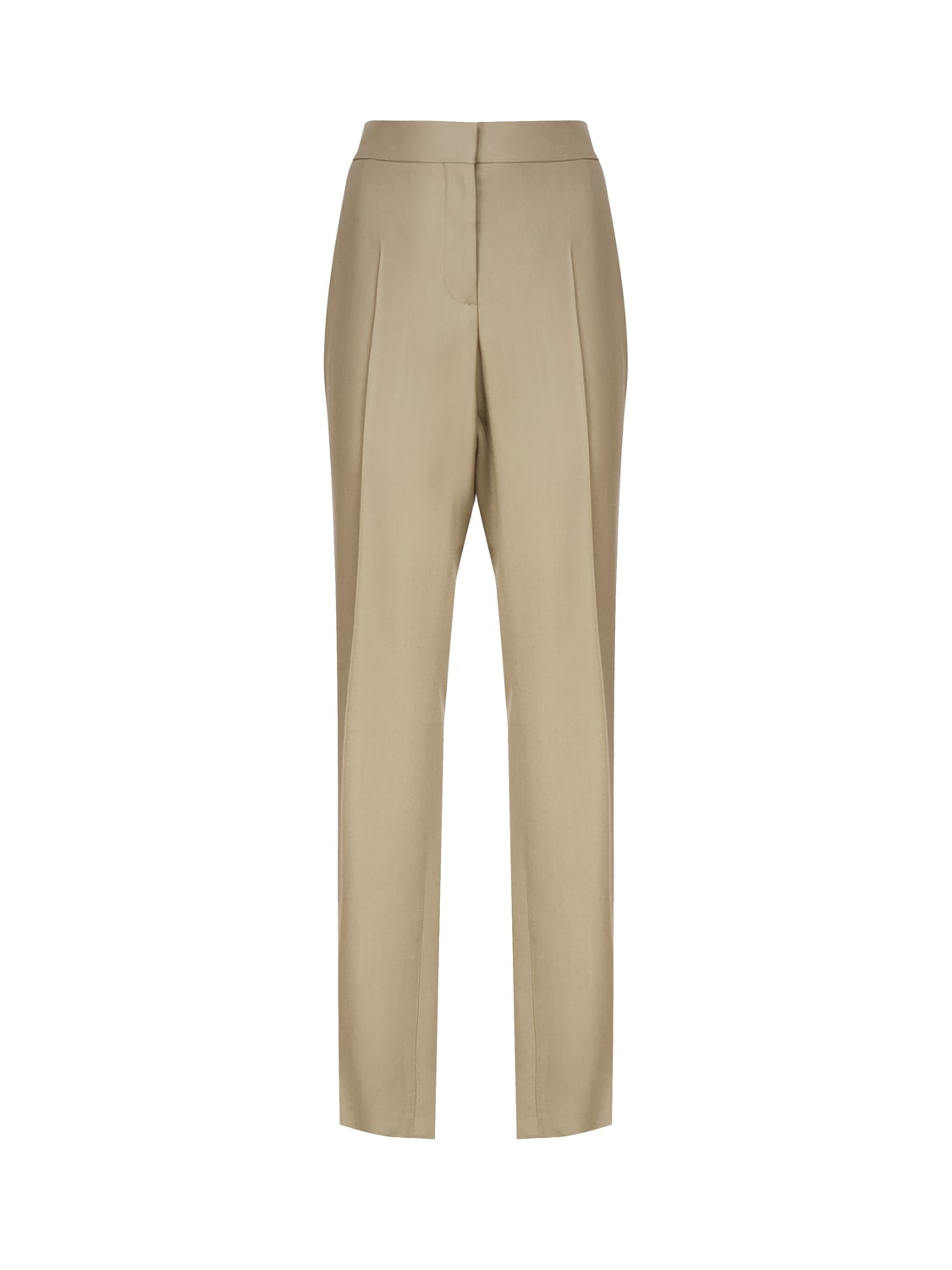 Shop Stella Mccartney Straight Leg Trousers And Medium Wais In Green