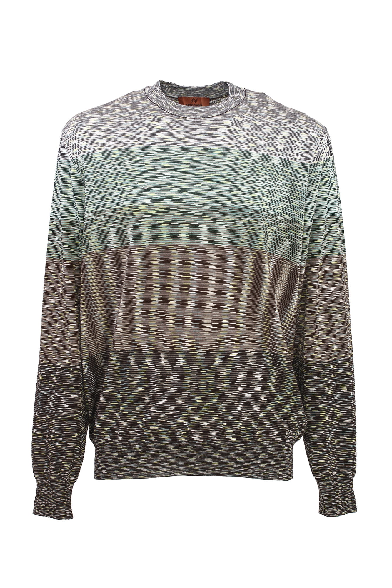 Missoni Striped Cotton Knit Sweater In Multicolor