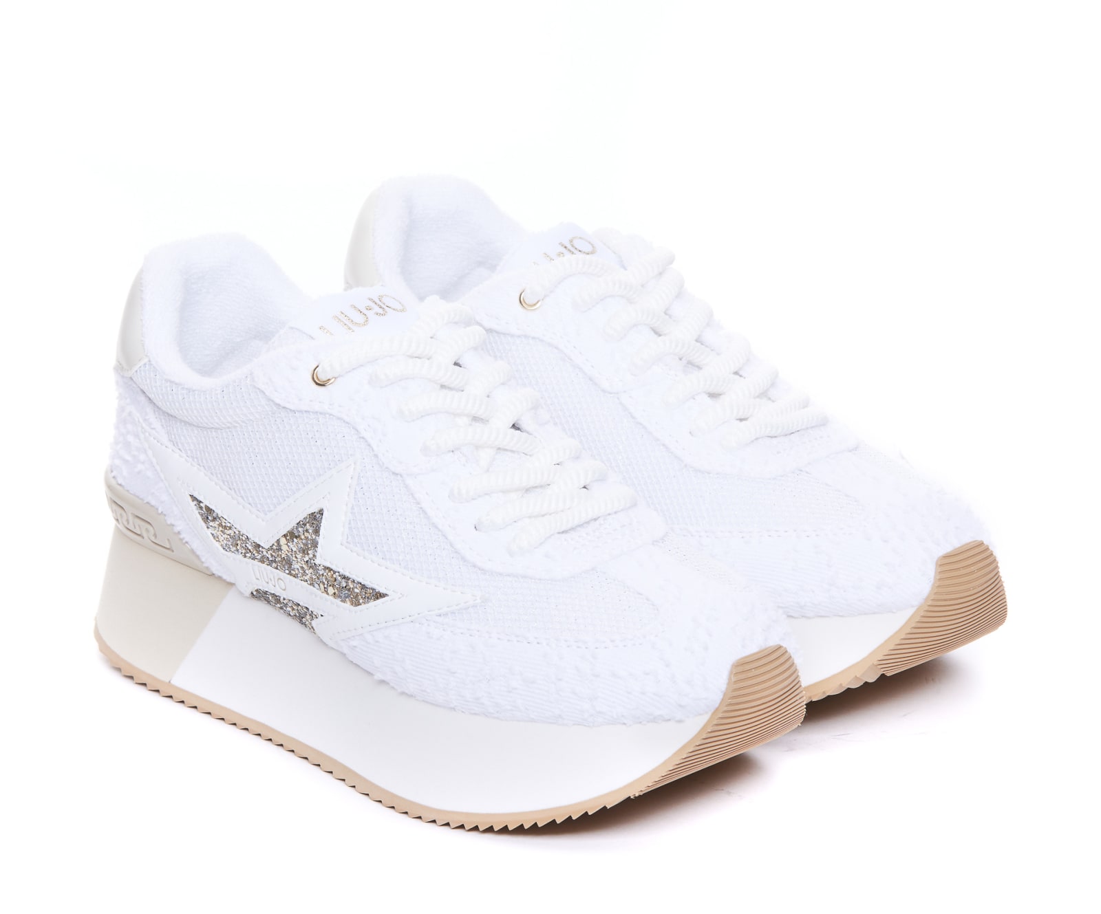 Shop Liu •jo Dreamy Platform Sneakers In White