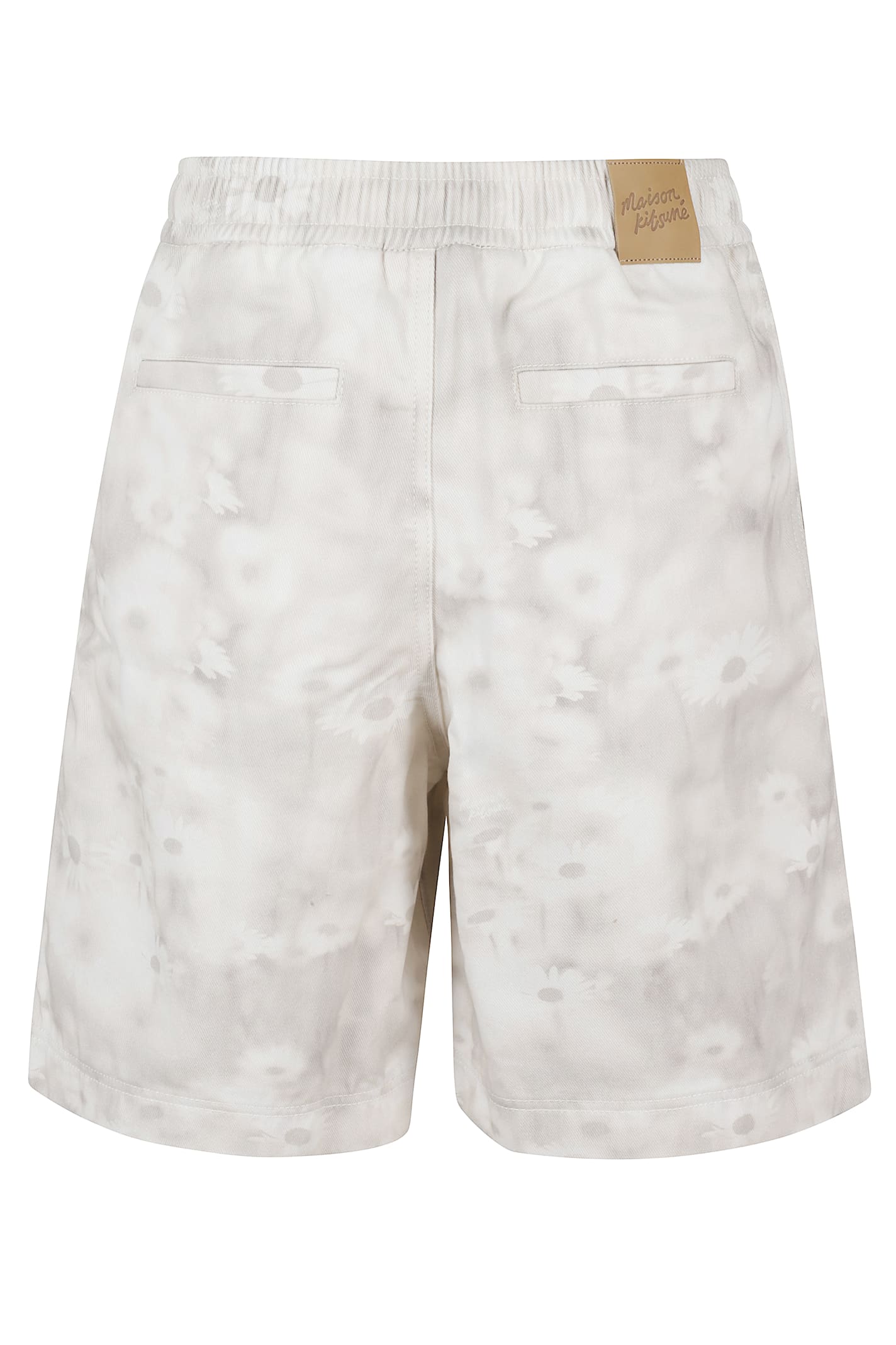 Maison Kitsuné Denim Bermuda In Gray