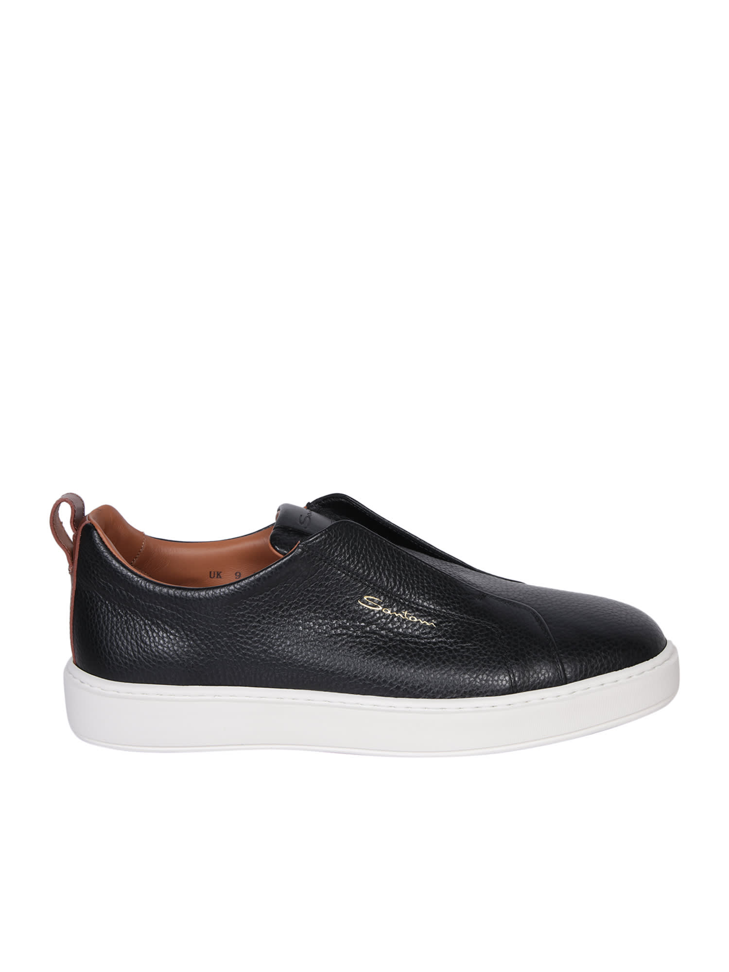 Victor Leather Slip-on Black Sneakers