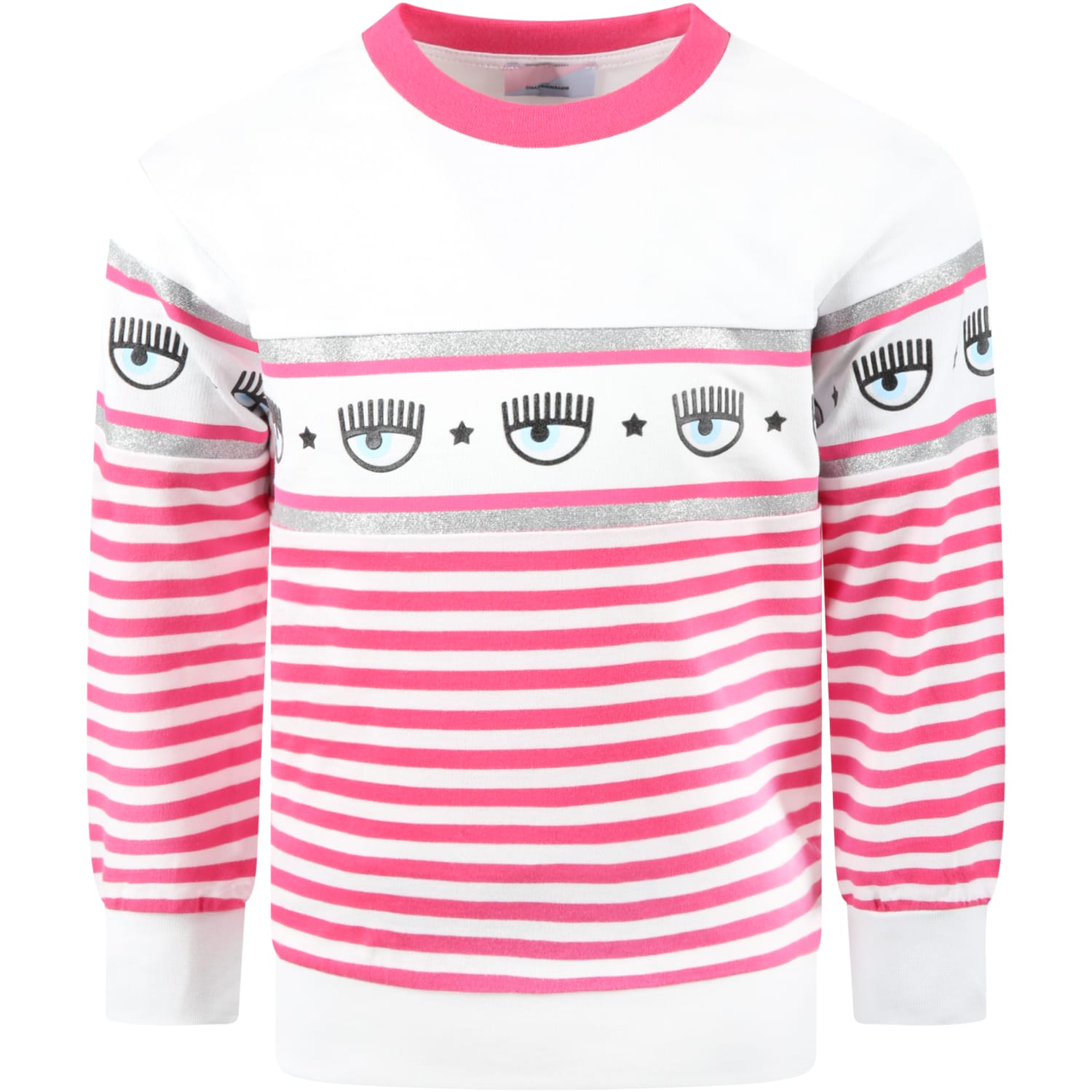 Chiara Ferragni Multicolor Sweatshirt For Girl With Iconic Eyes
