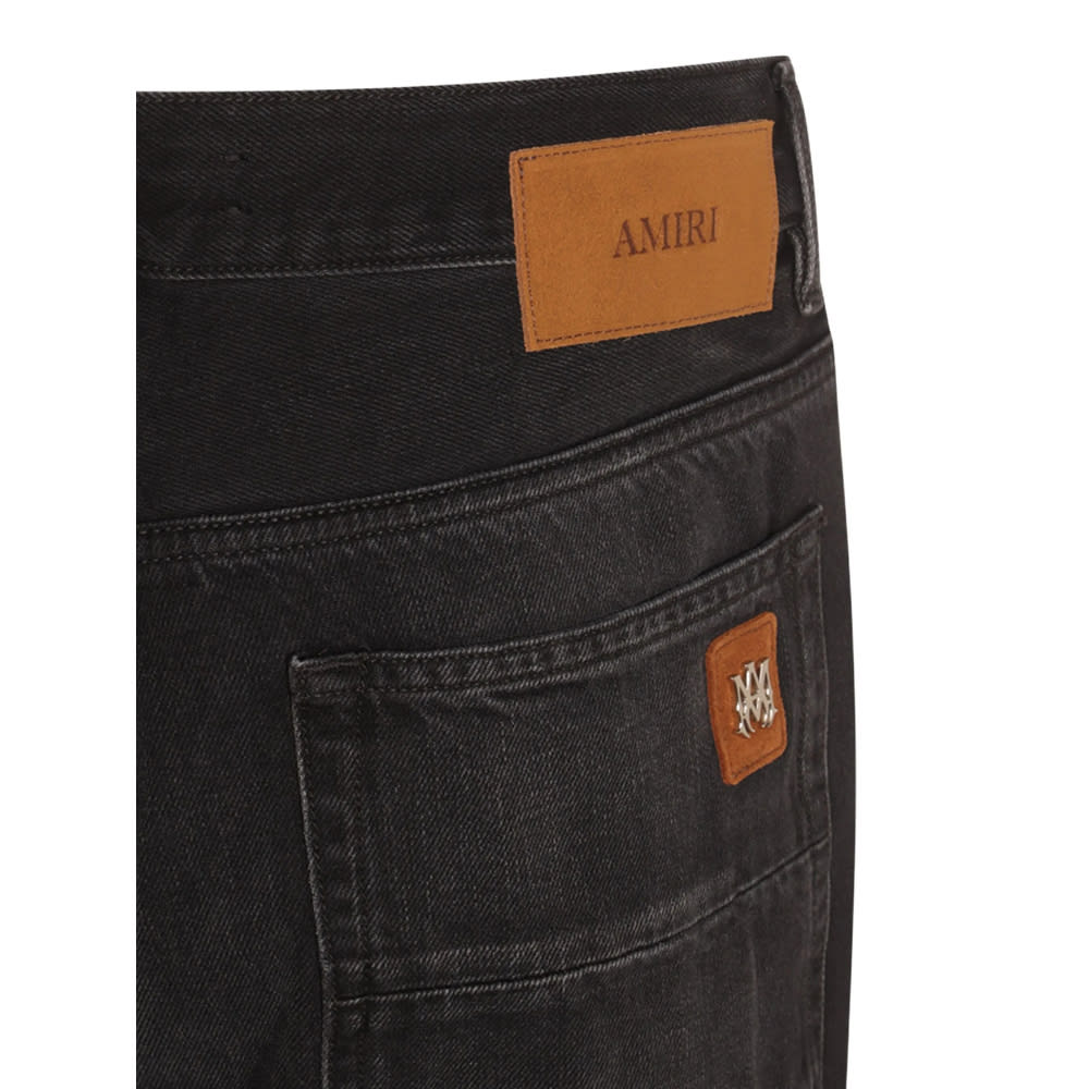 Amiri Straight Trousers With Five Pockets And Belt Loops In Black