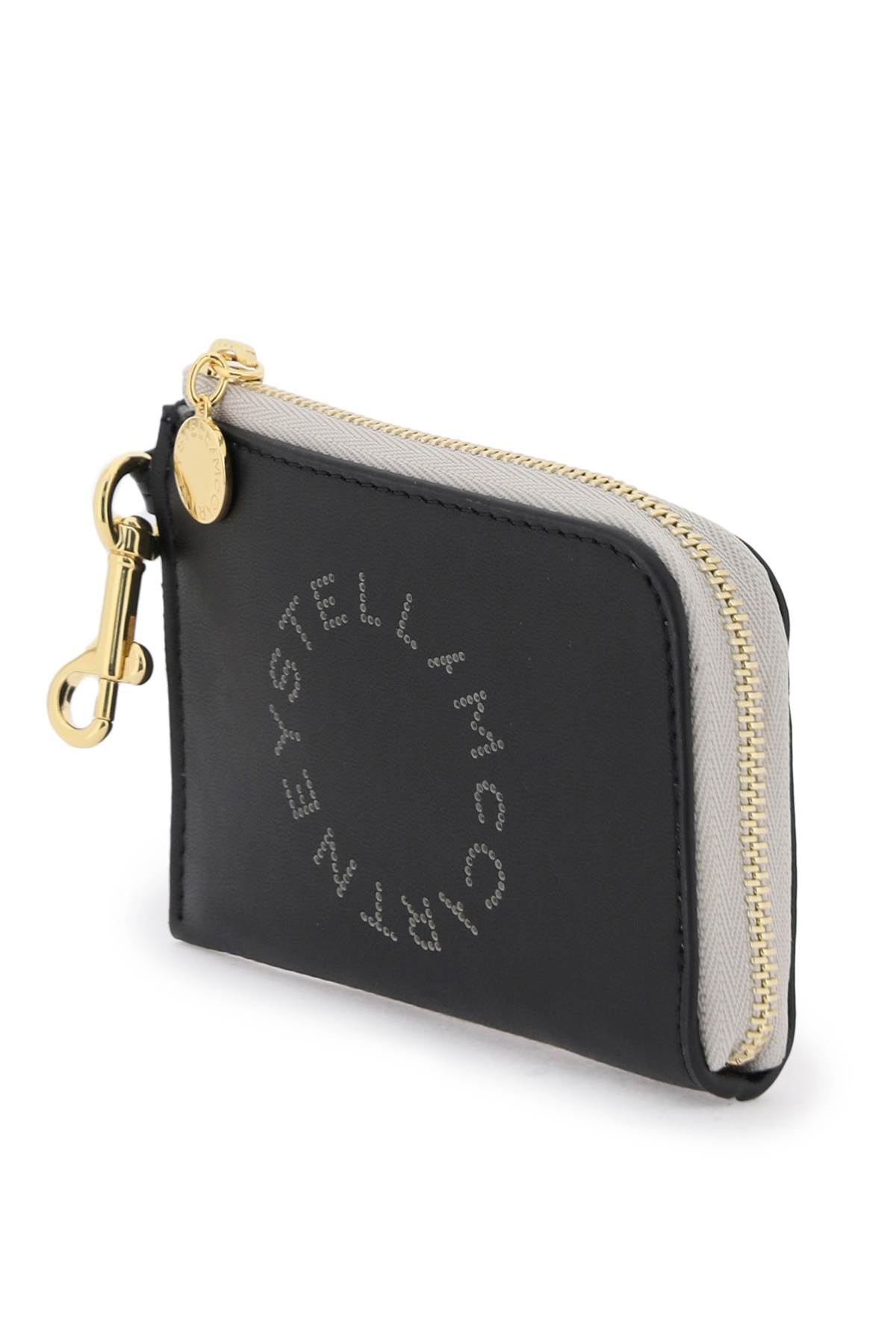 Shop Stella Mccartney Logo Card Holder In Black