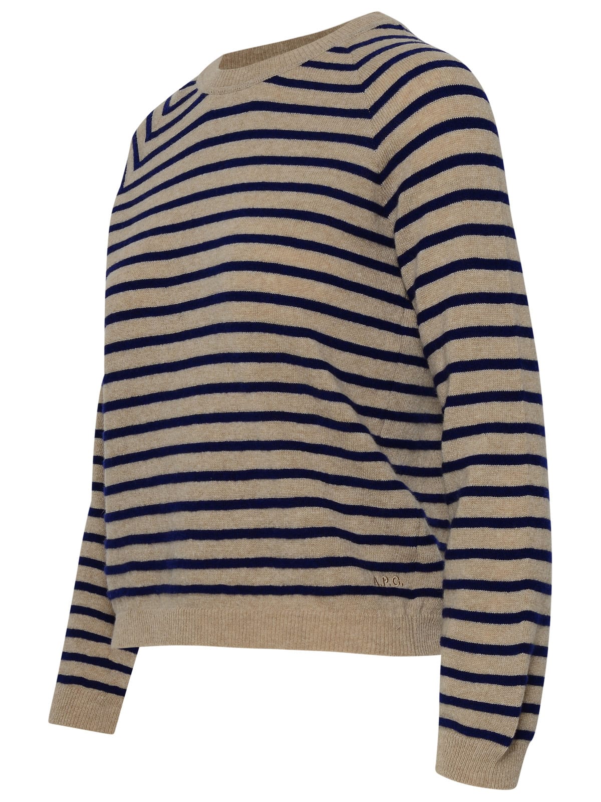 Shop Apc Lilas Sweater In Beige Wool