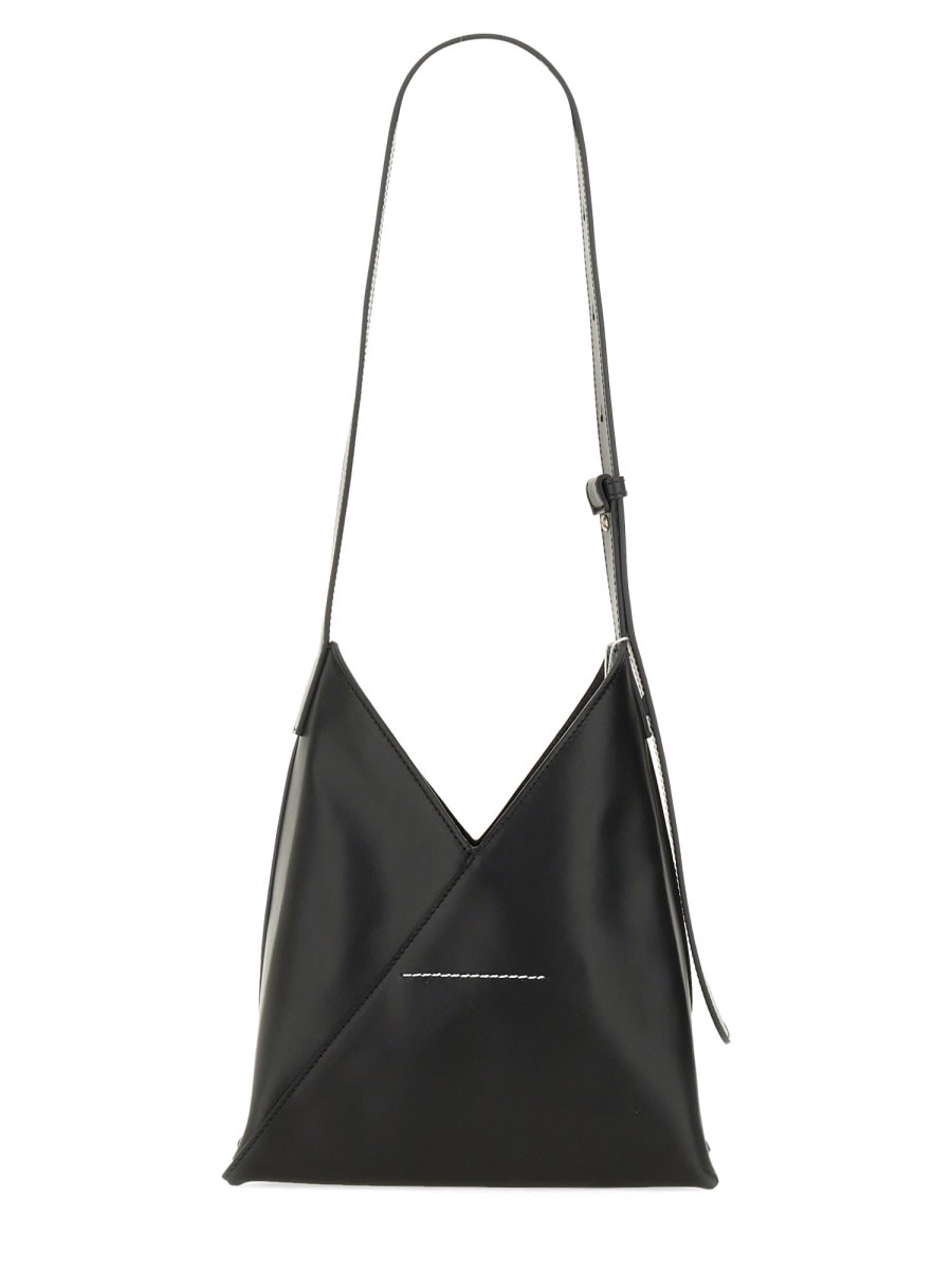 Shop Mm6 Maison Margiela Japanese Shoulder Bag In Black