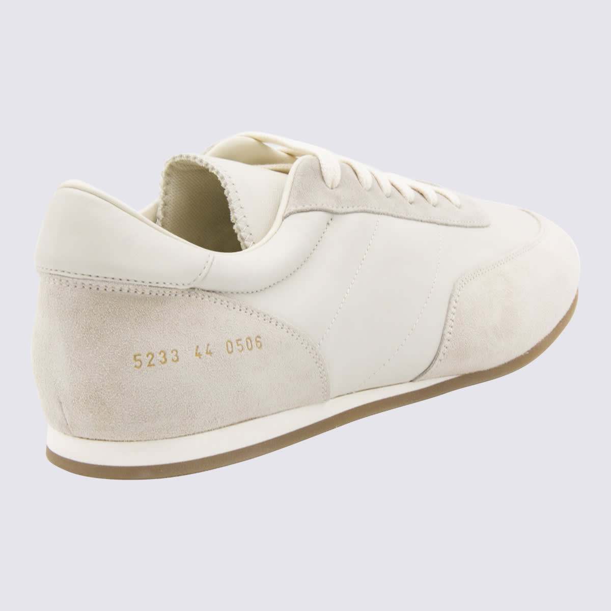 Common Projects White Leather Minimal Runner Sneakers In White