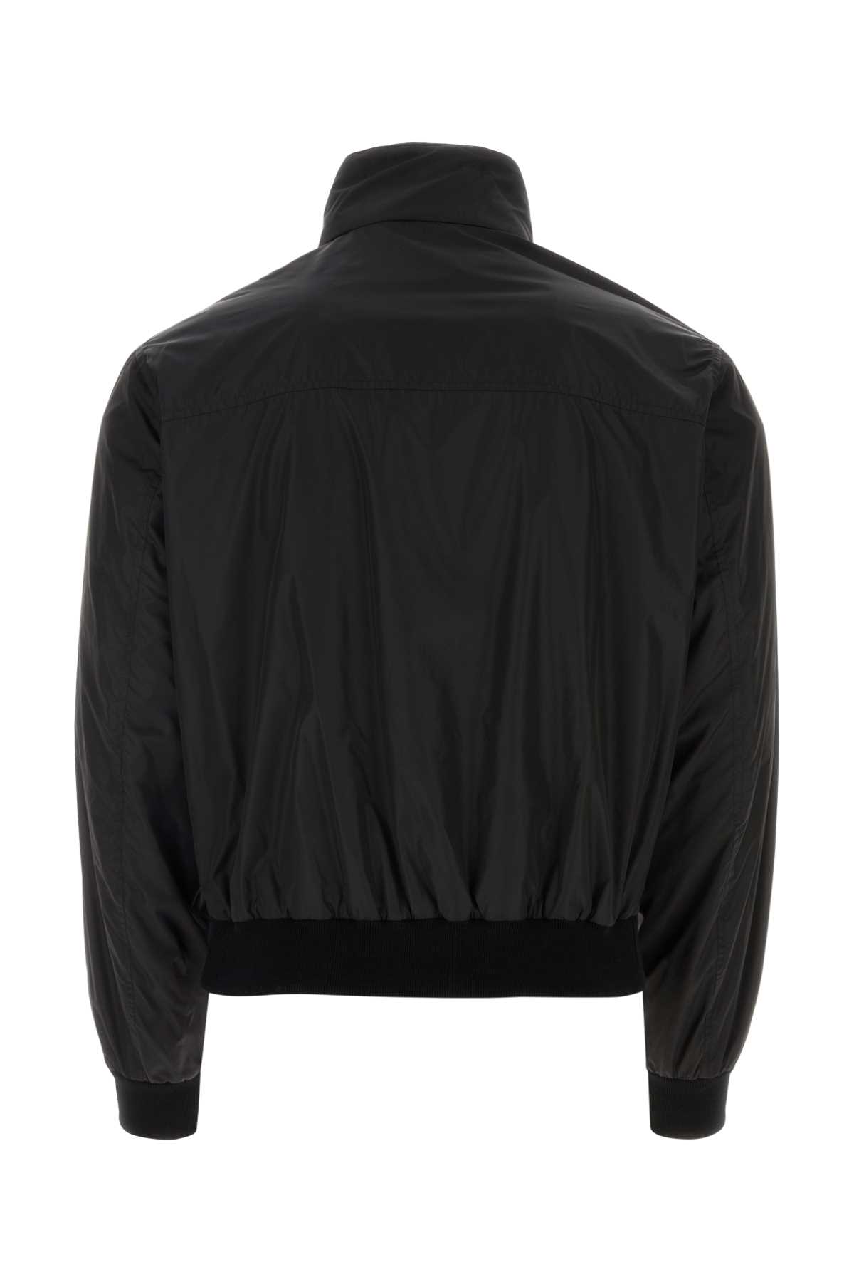 Shop Versace Black Nylon Jacket