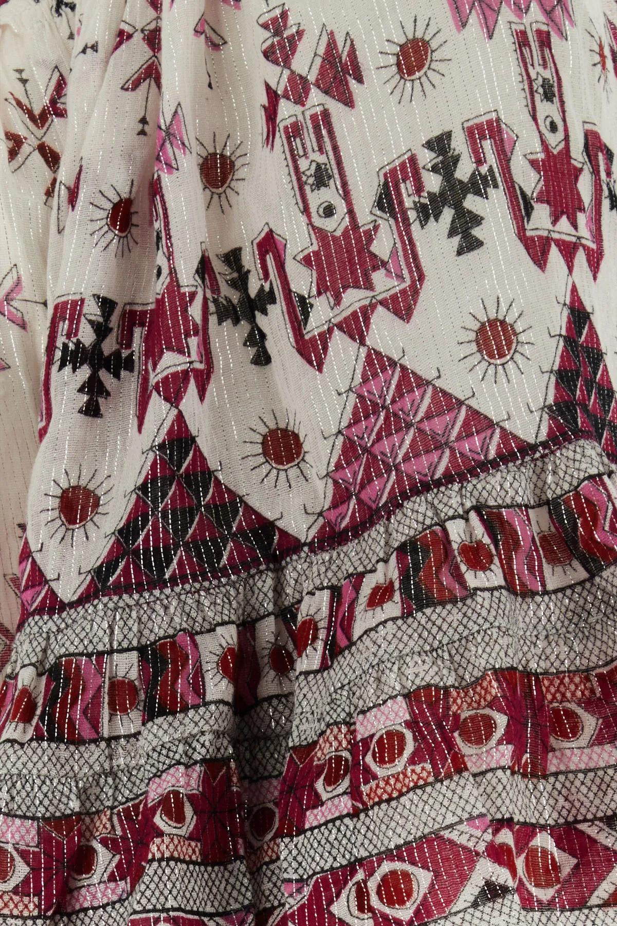 ISABEL MARANT ÉTOILE EMBROIDERED COTTON LOANE MINI DRESS
