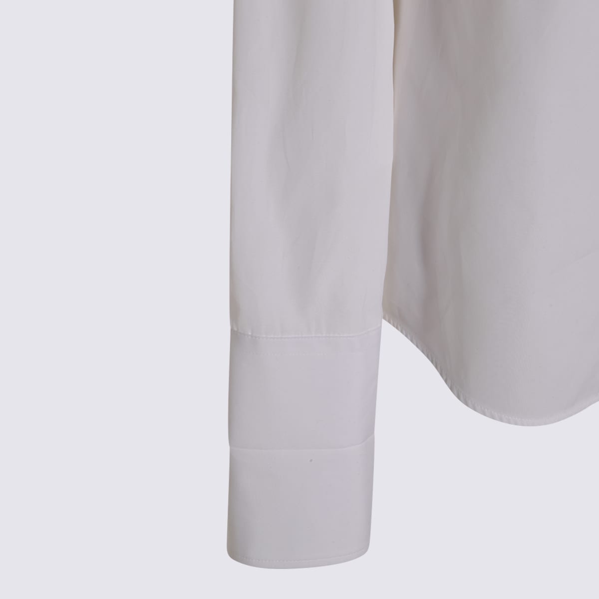 Sportmax Gemona Crêpe Long-sleeved Shirt In White