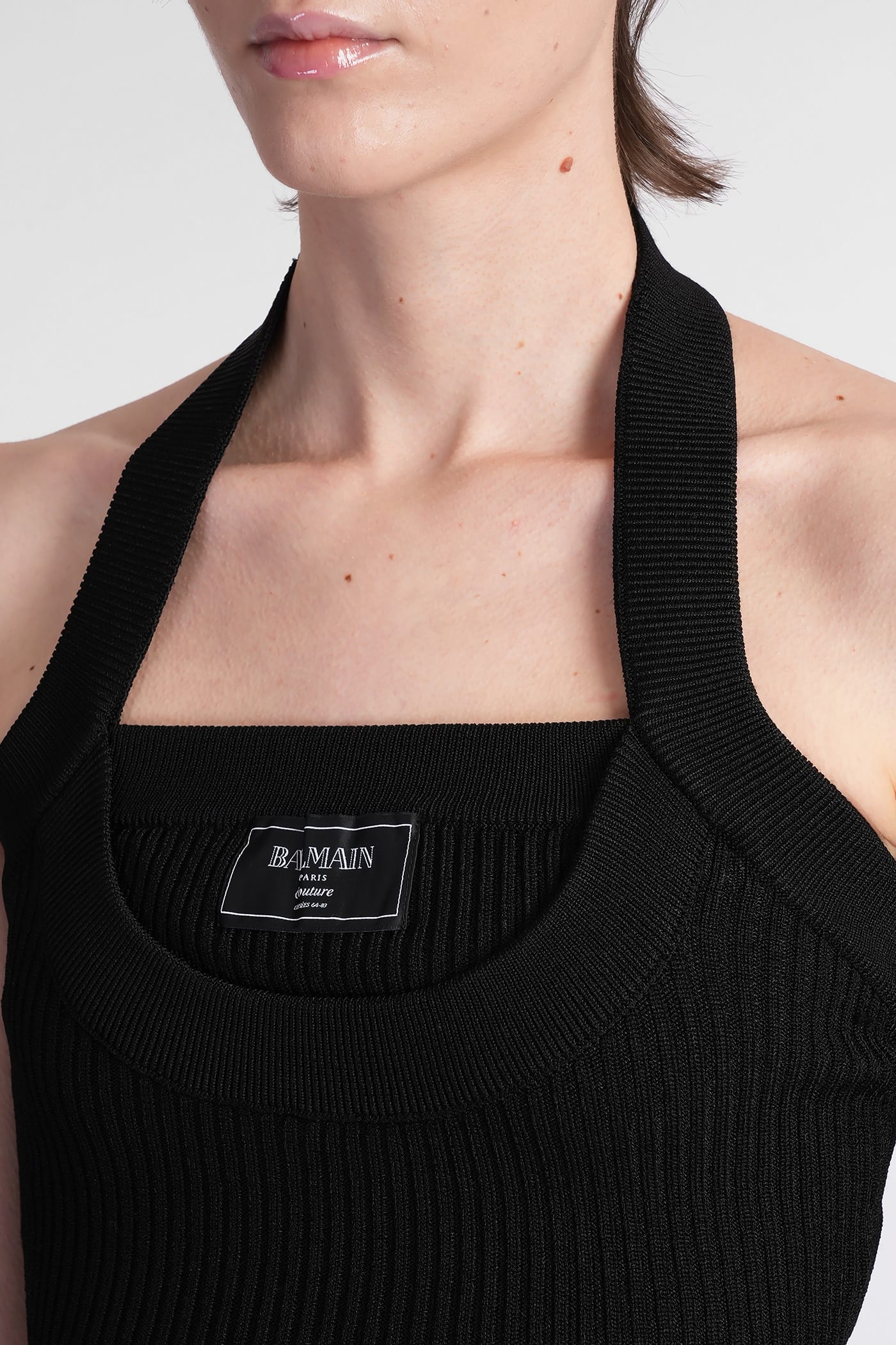 Shop Balmain Topwear In Black Viscose