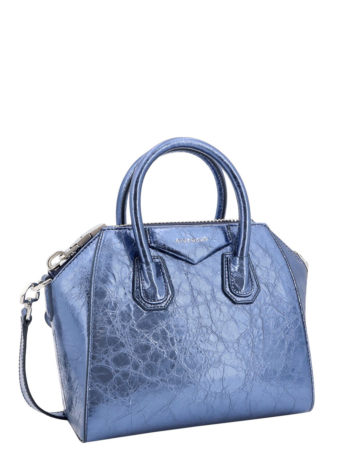 Shop Givenchy Antigona Mini Tote Bag In Blue