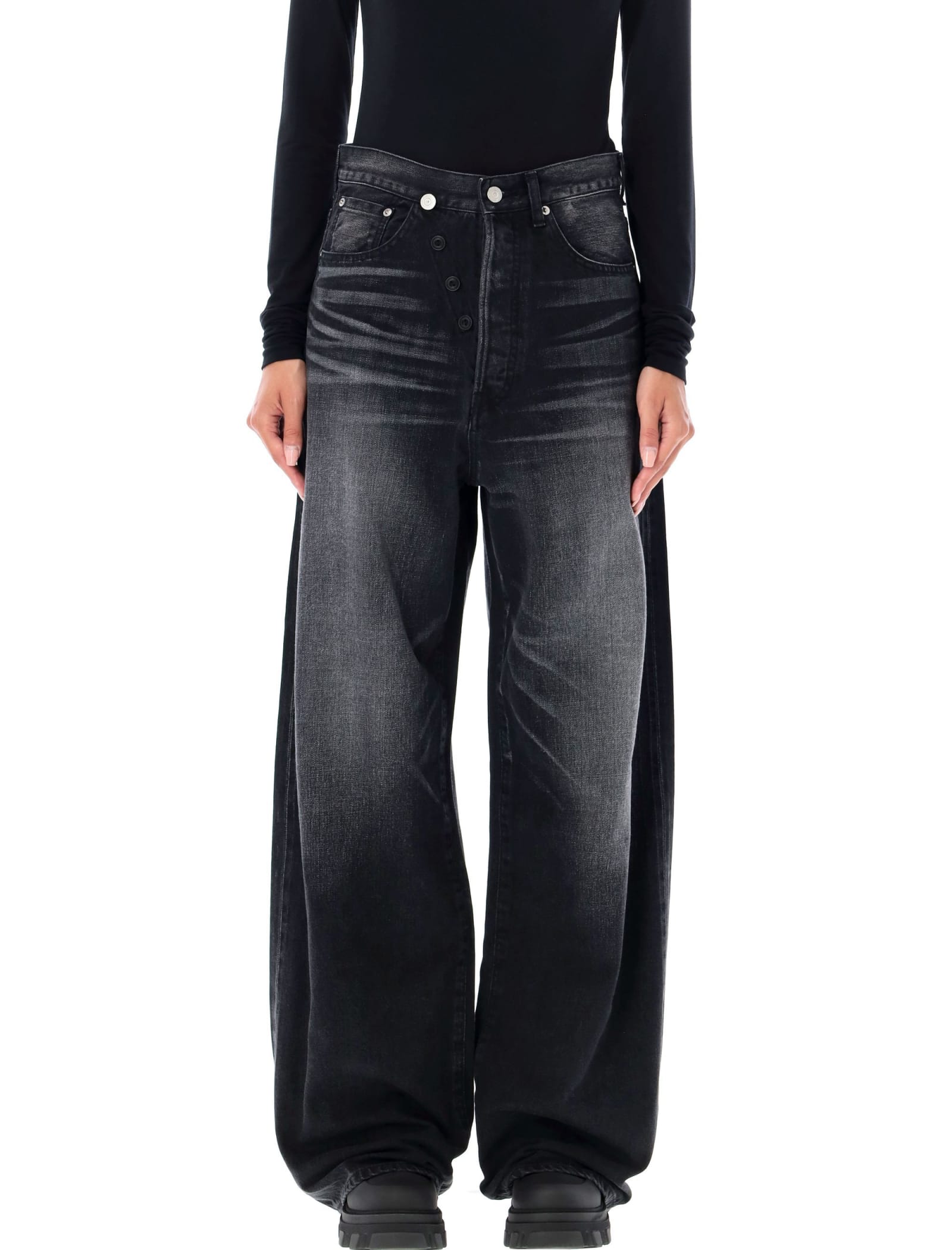 Shop Junya Watanabe Cross Over Denim In Black