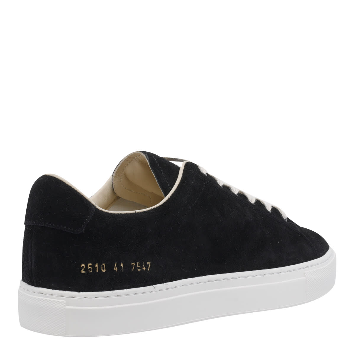 Common Projects Suede Low Top Sneakers With Rubber Sole In Black