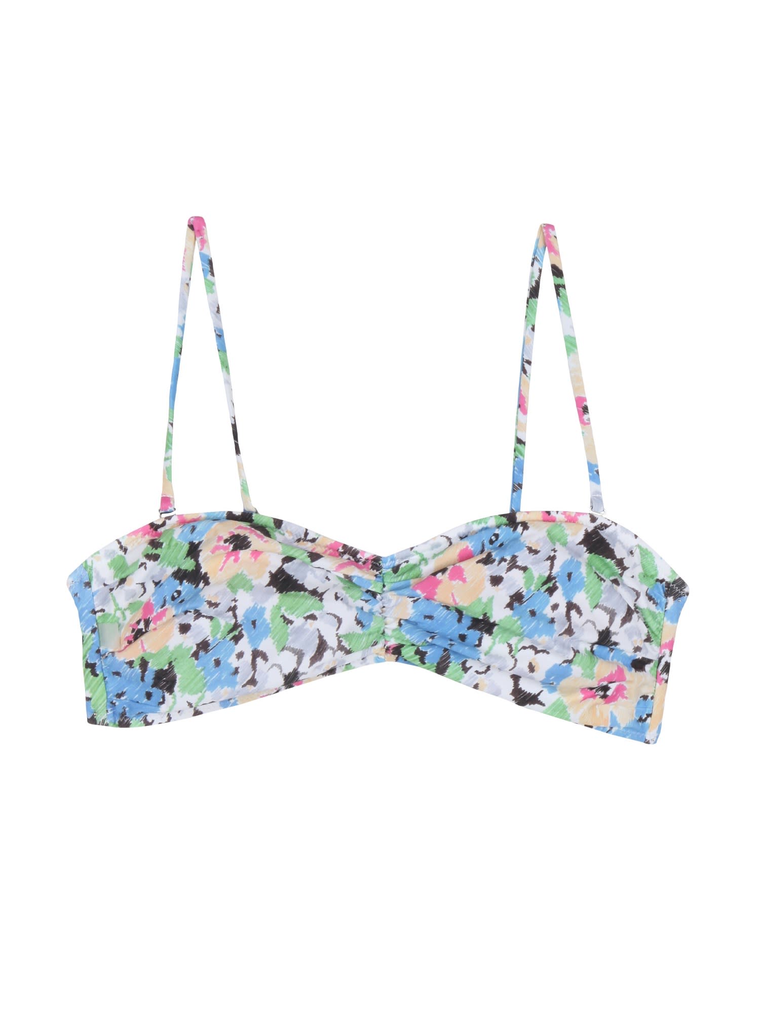 Ganni Floral Pattern Bikini Top