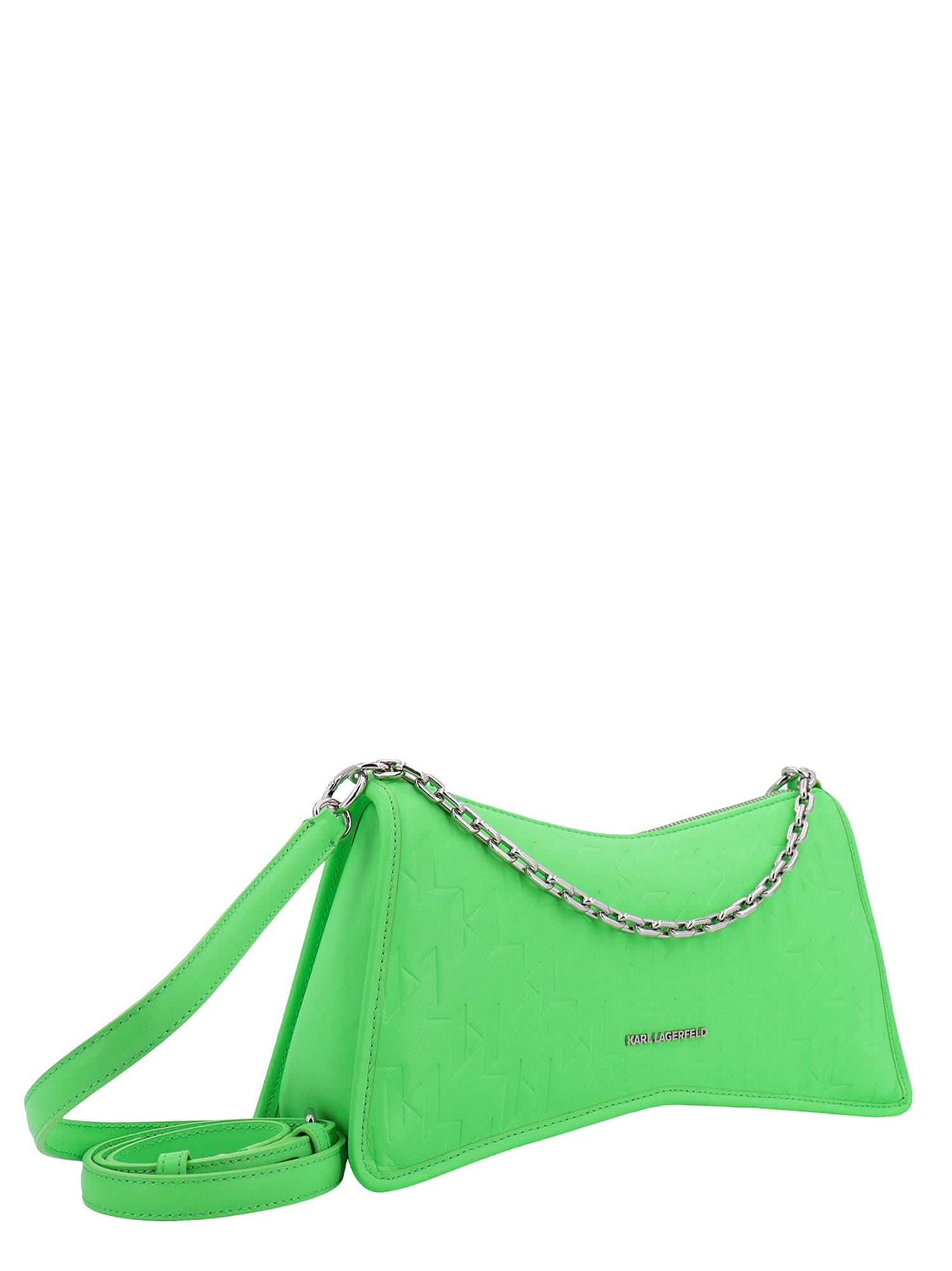 Shop Karl Lagerfeld Shoulder Bag In Green