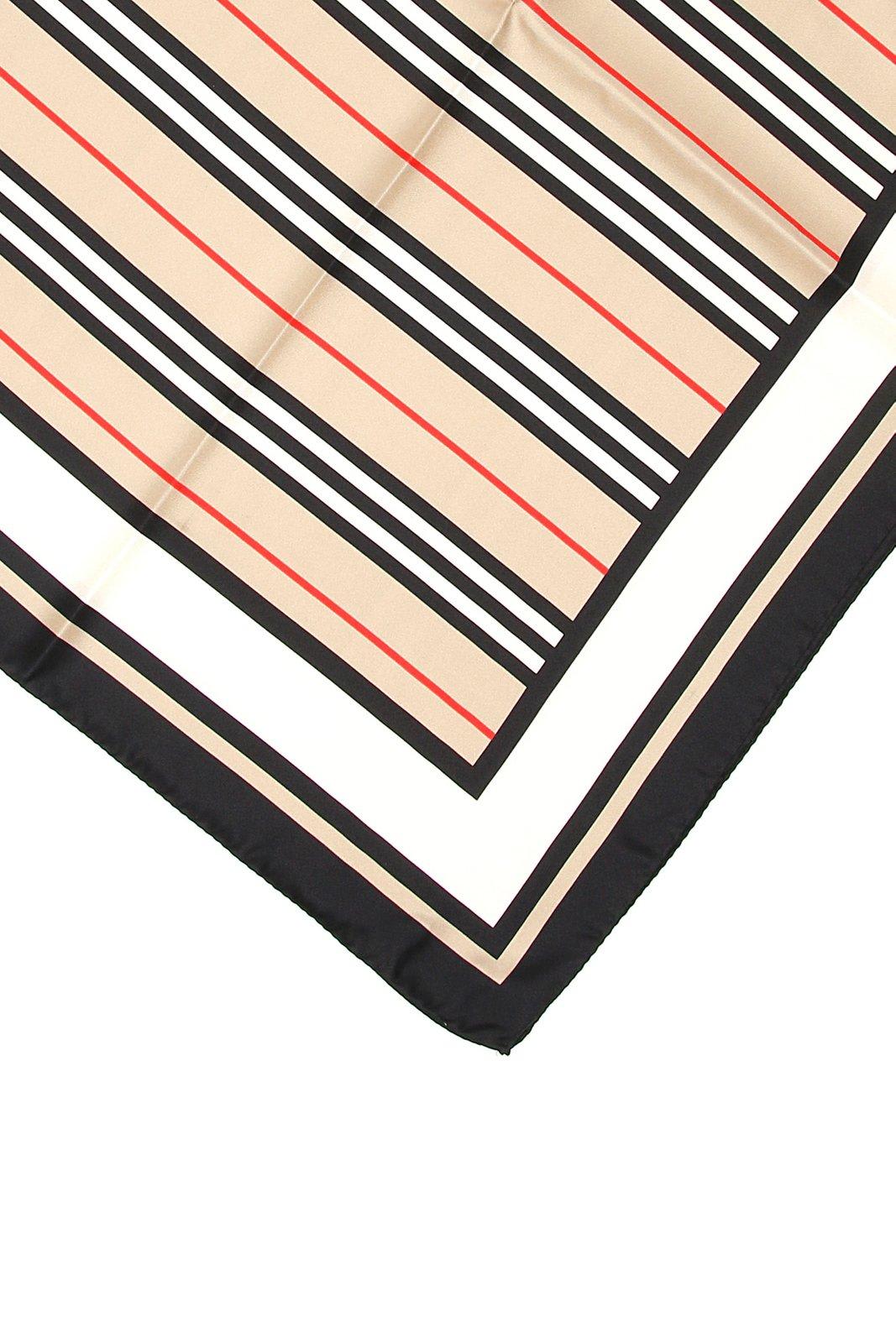 Burberry Print Silk Scarf In Brown
