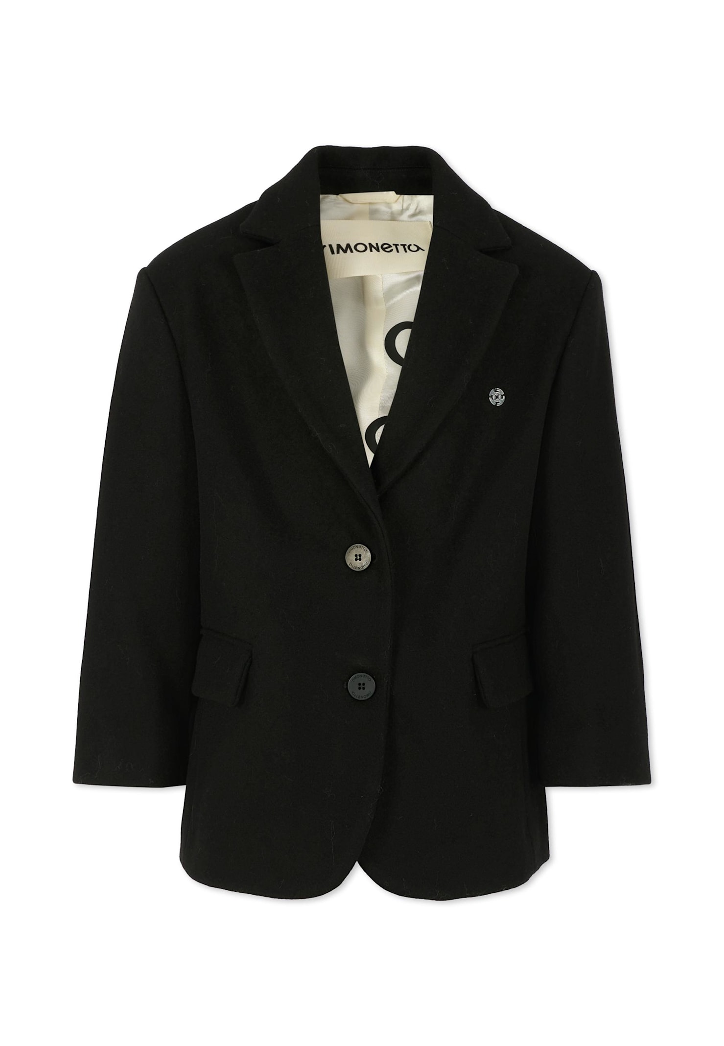 Simonetta Black Jacket For Girl With Bows In Black