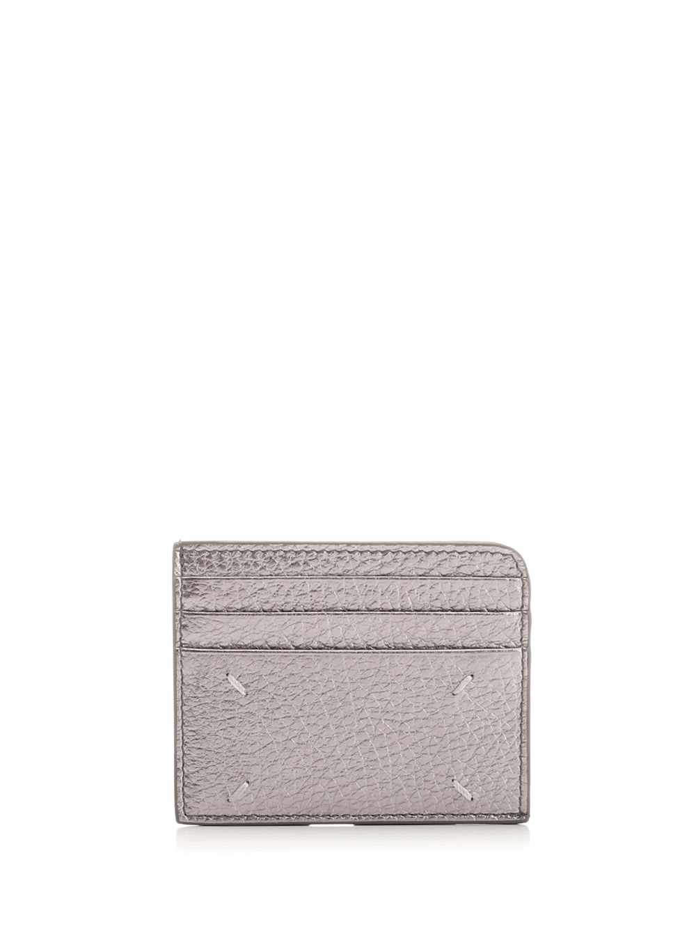 Shop Maison Margiela Four Stitches Card Holder In Silver