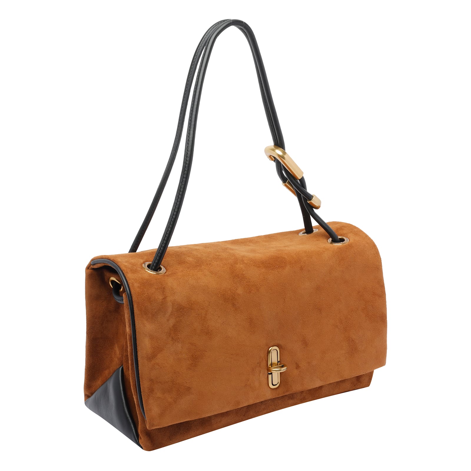 Marc Jacobs The Large Dual Suede Shoulder Bag In Brown