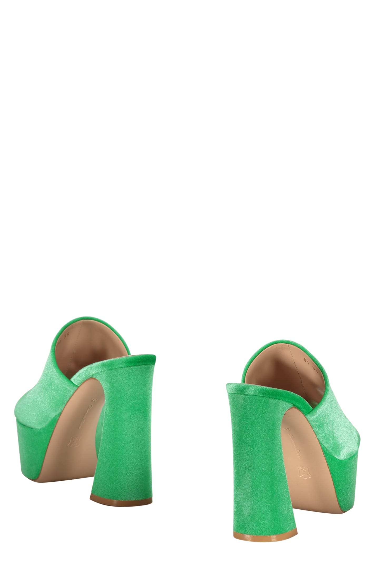 Shop Gianvito Rossi Suede Mules In Green