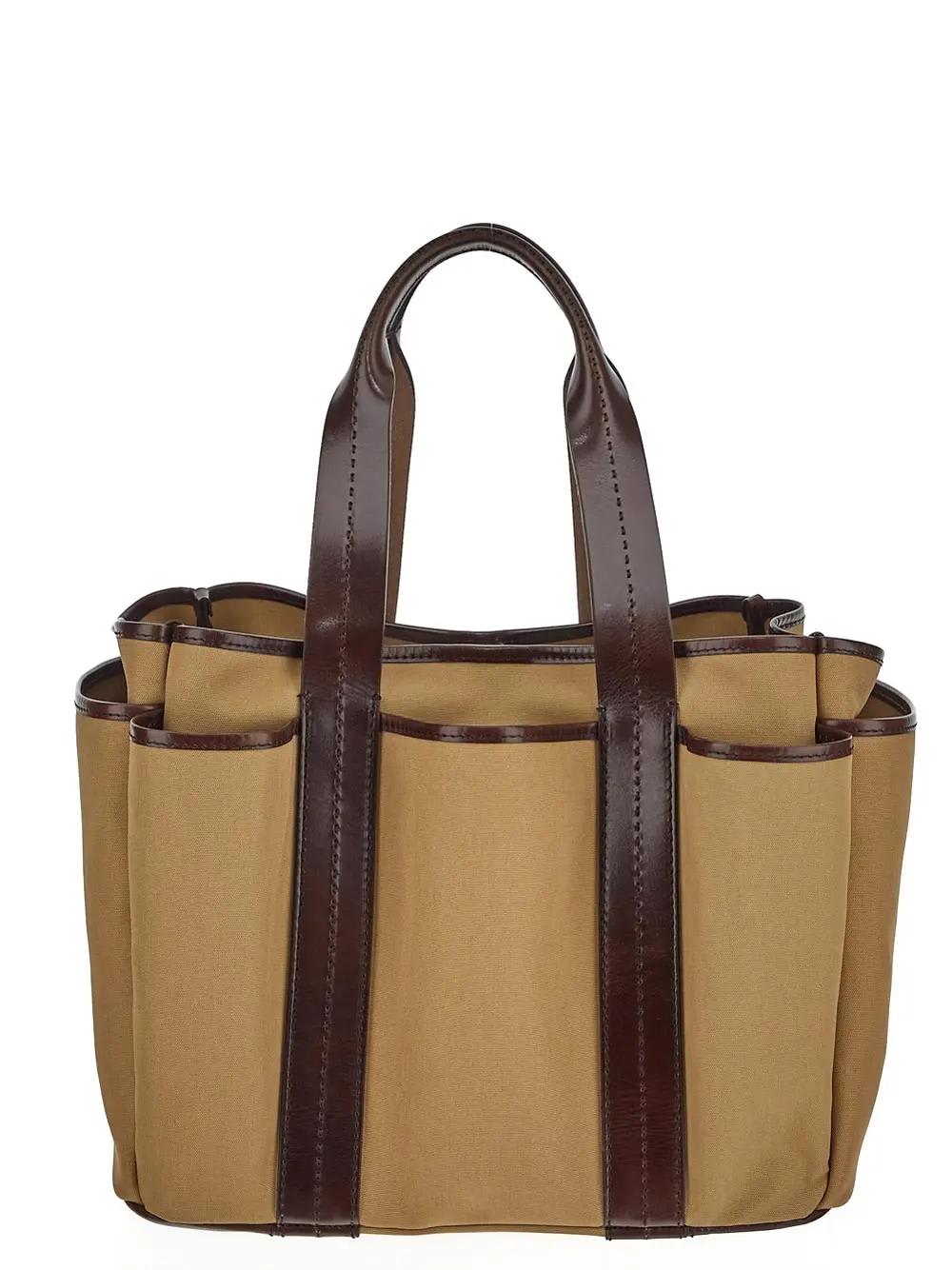 Shop Max Mara Gardiniera Tote Bag In Brown