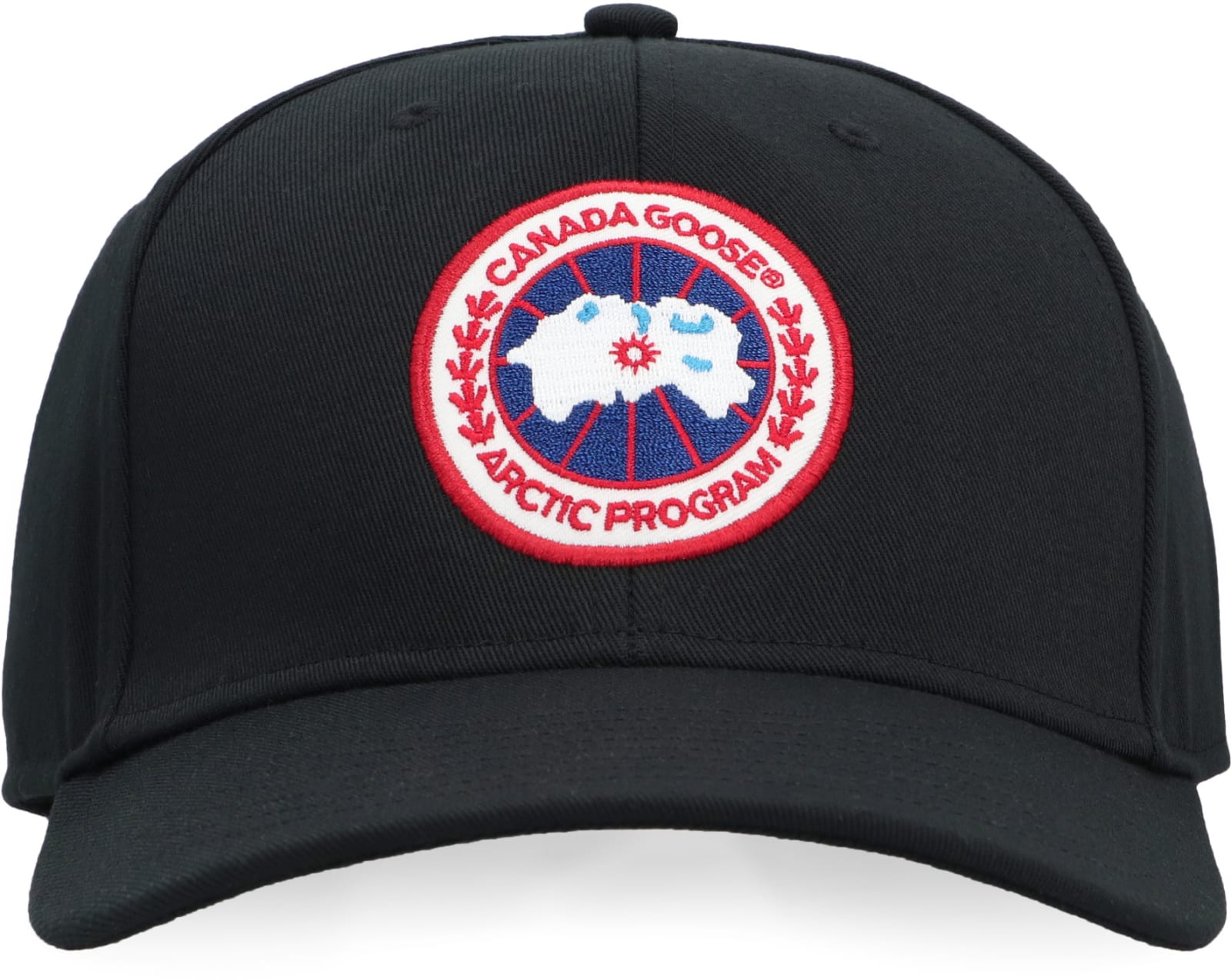 Shop Canada Goose Logo Baseball Cap In Black