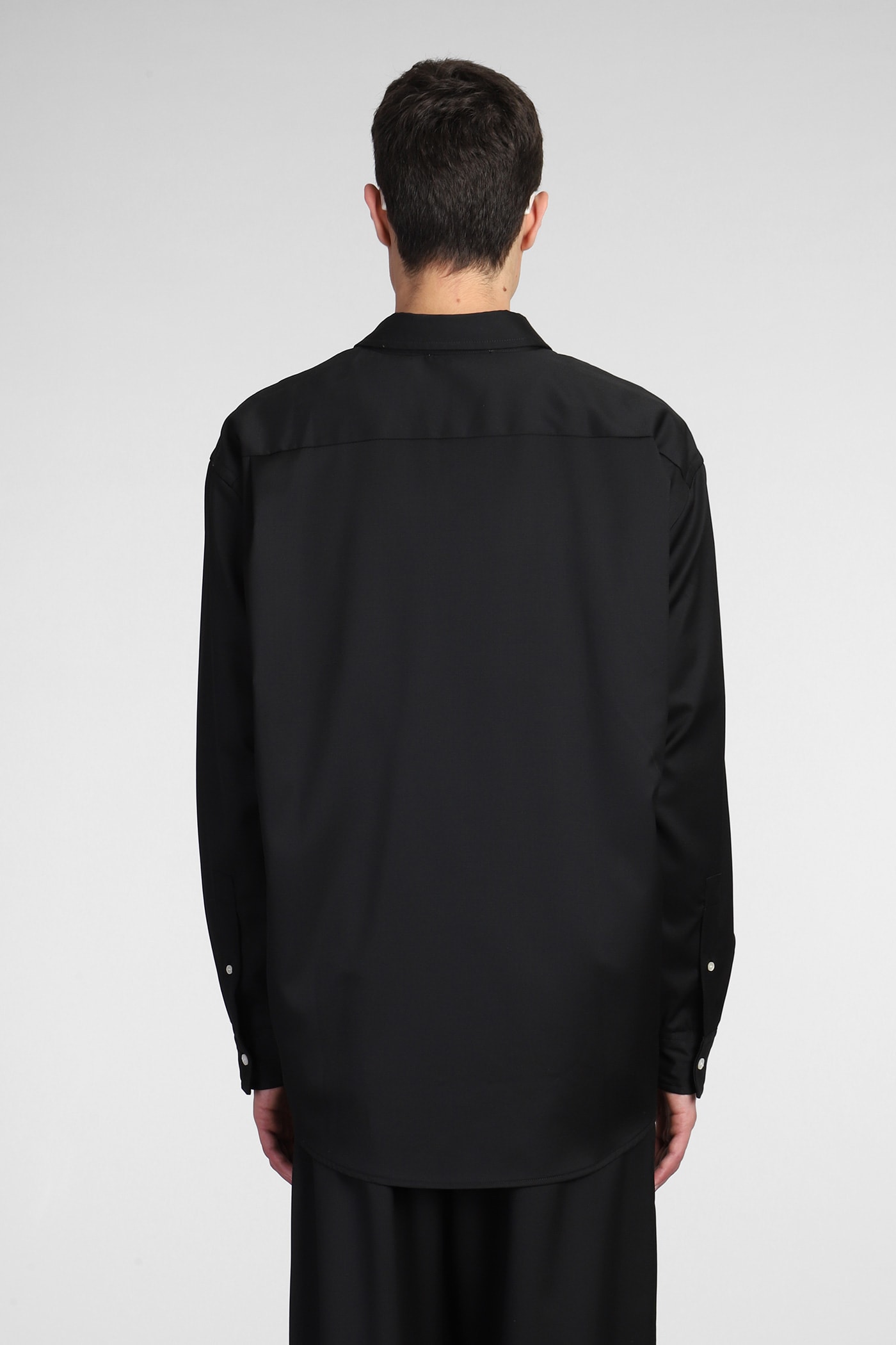 Shop Acne Studios Casual Jacket In Black Wool