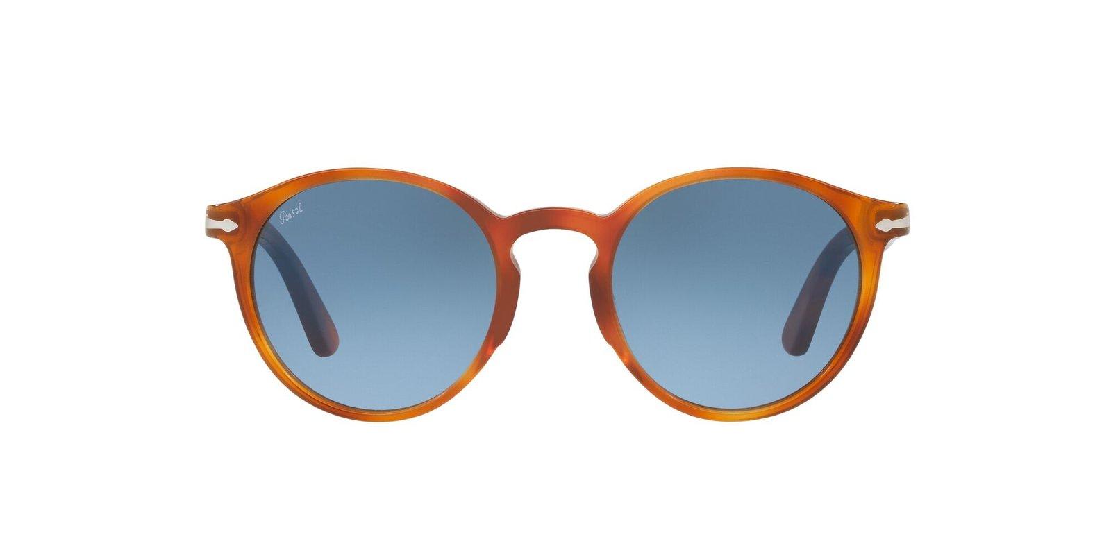 Persol Round Frame Sunglasses In Brown