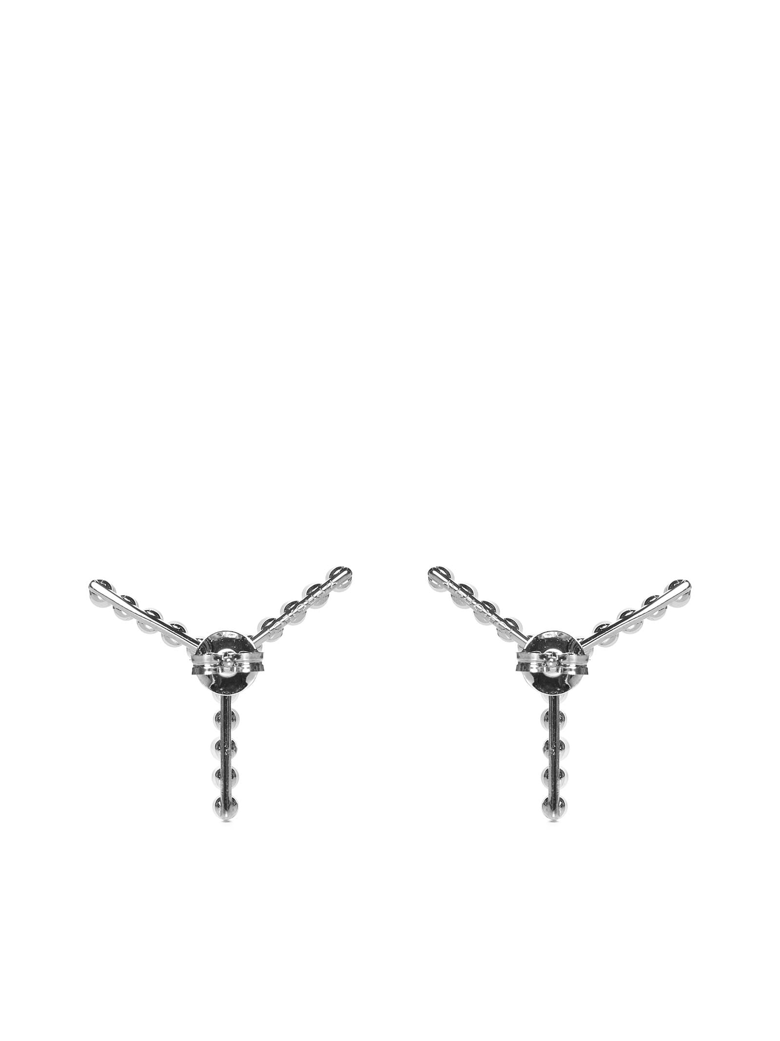 Shop Y/project Earrings In Silver White Pearls