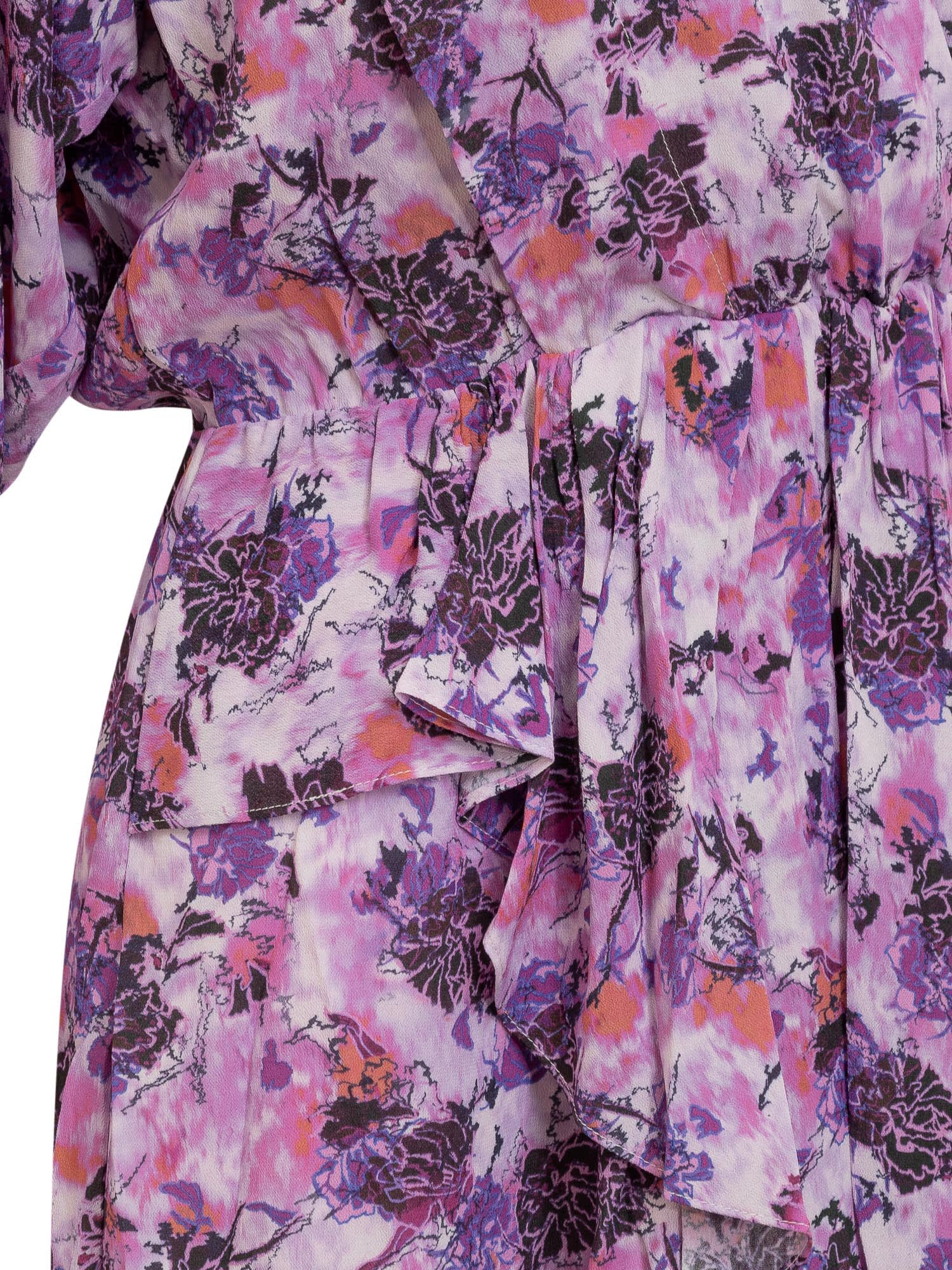 Shop Iro Madea Dress In Purple/multicolor