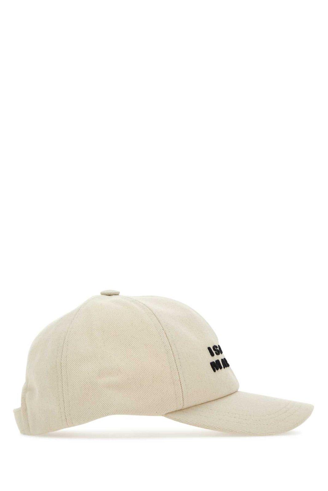 Shop Isabel Marant Logo Embroidered Baseball Cap In Beige