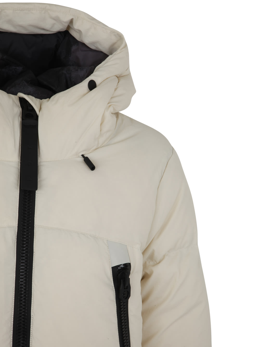 Shop Jg1 Padded Jacket With Hood In Pearl