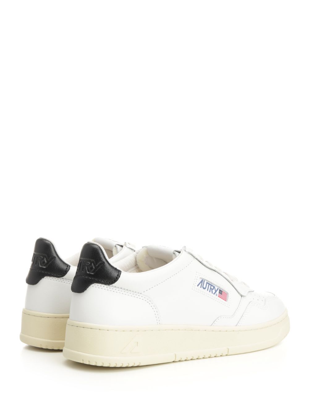 Autry Medalist Sneakers In White And Blue Leather In White