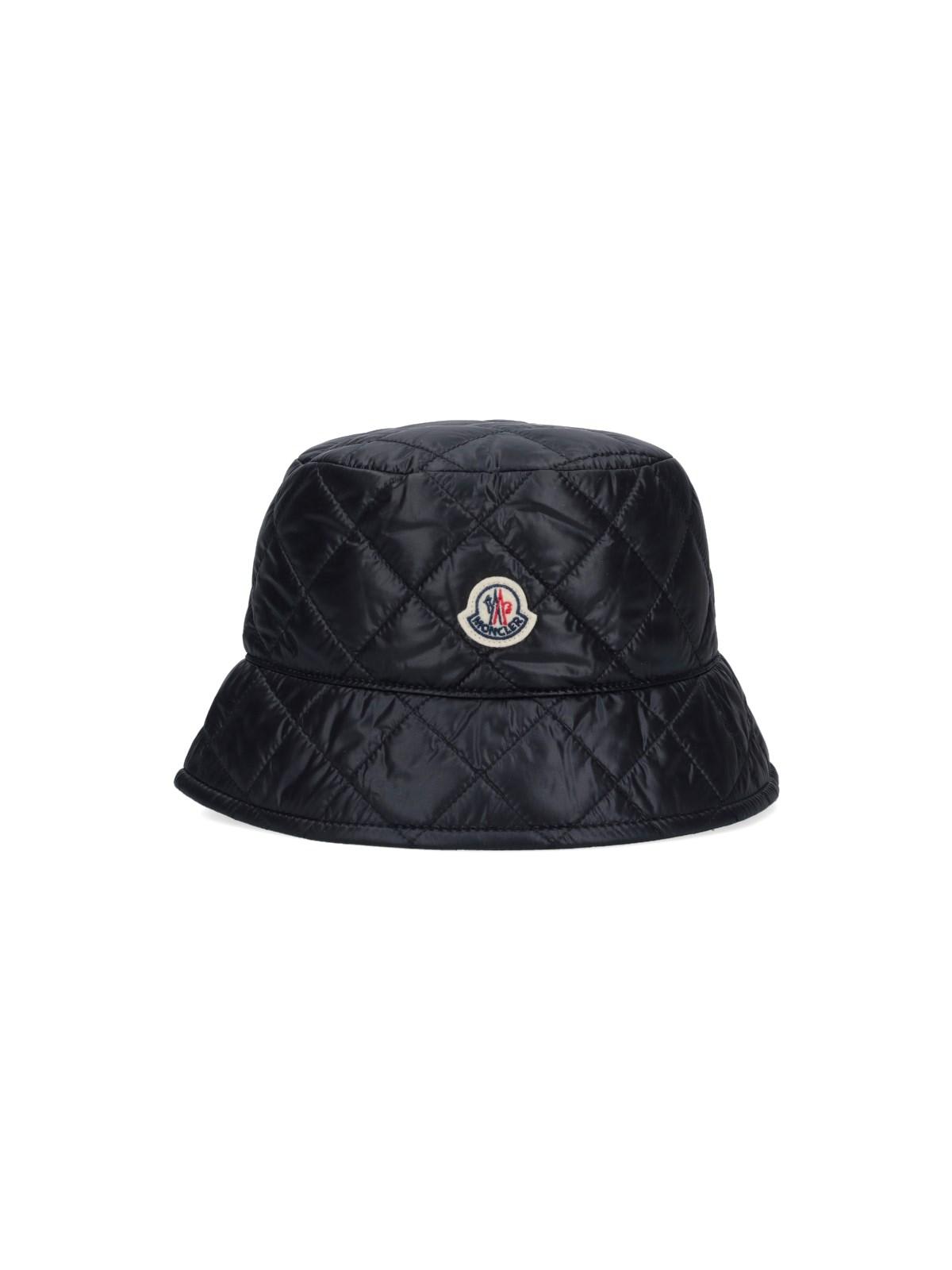 Shop Moncler Quilted Bucket Hat In Black