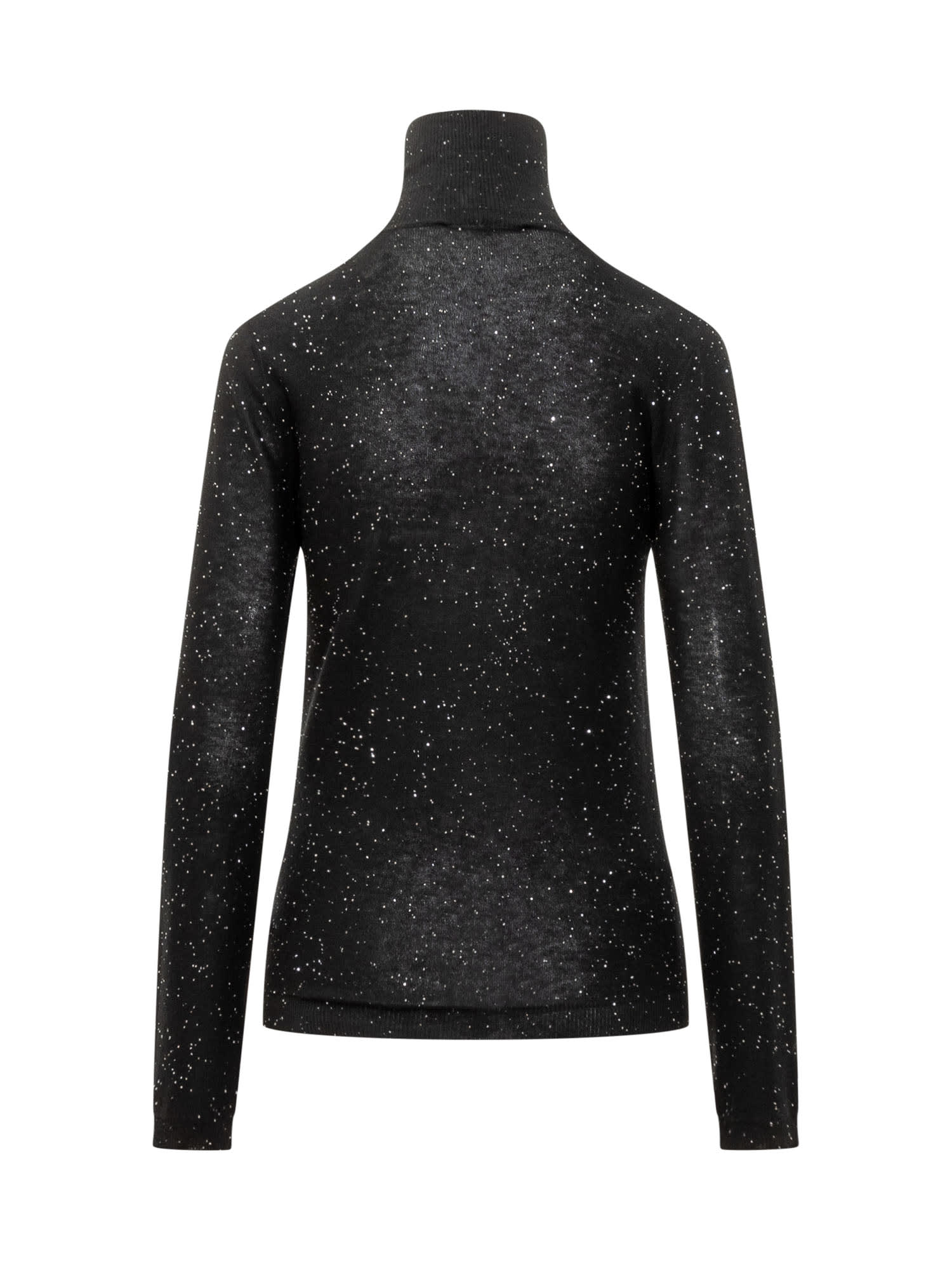 Shop Fabiana Filippi Glitter Sweater In Nero