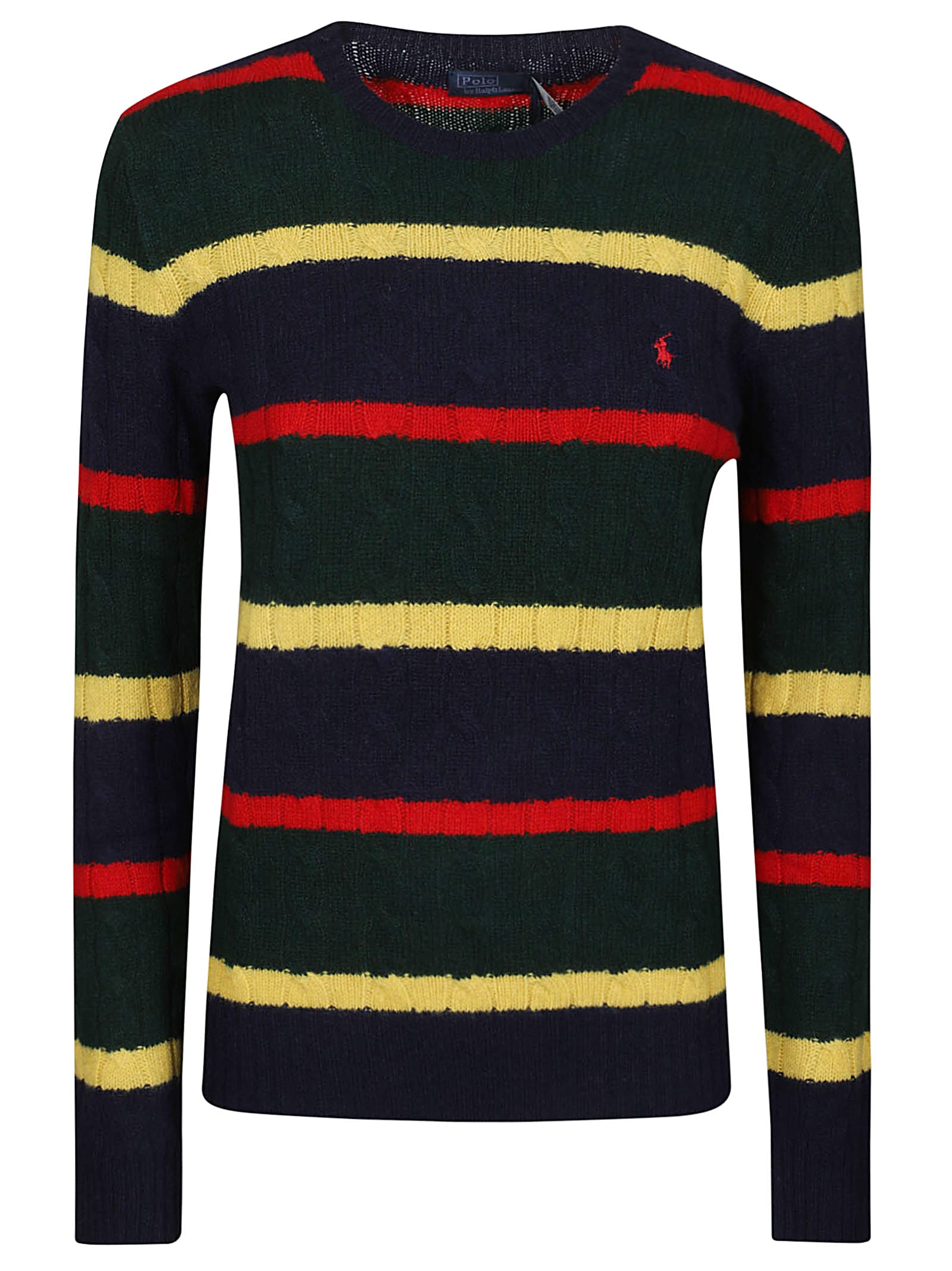 Shop Polo Ralph Lauren Julianna Sweater In Navy Multi Stripe