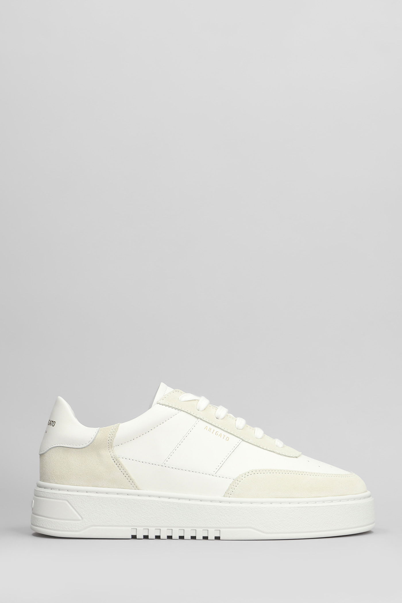 Axel Arigato Orbit Vintage Sneakers In Beige Suede And Leather In White