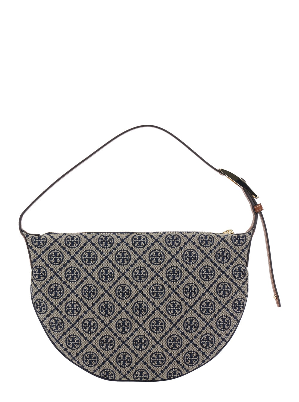 Tory Burch Balloon Small T Monogram Jacquard Shoulder Bag In Blue