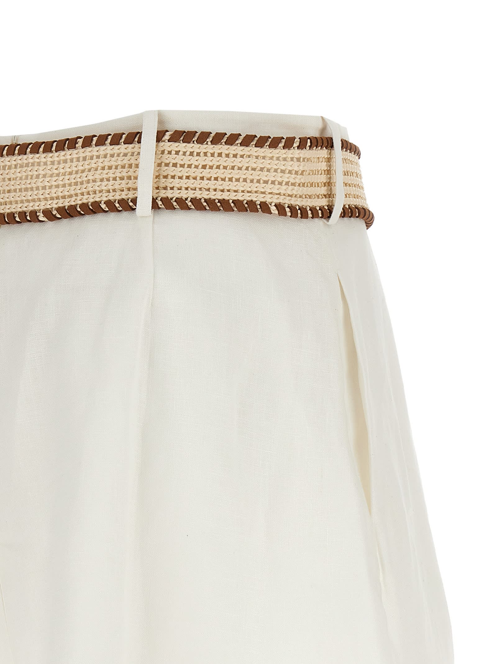 Shop Zimmermann Halliday Tuck Shorts In White
