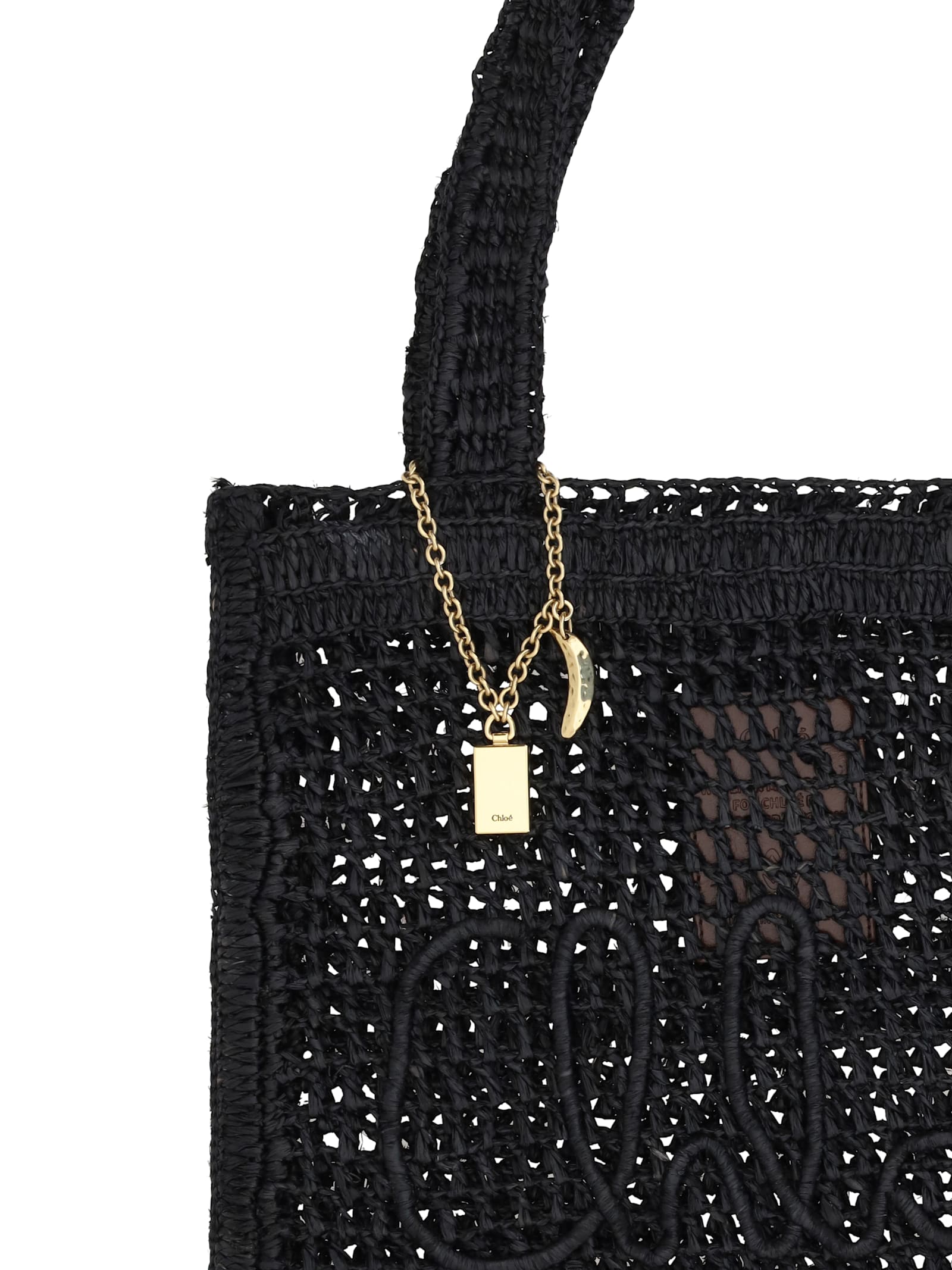 Chloé Summer Banana Tote Bag In Black