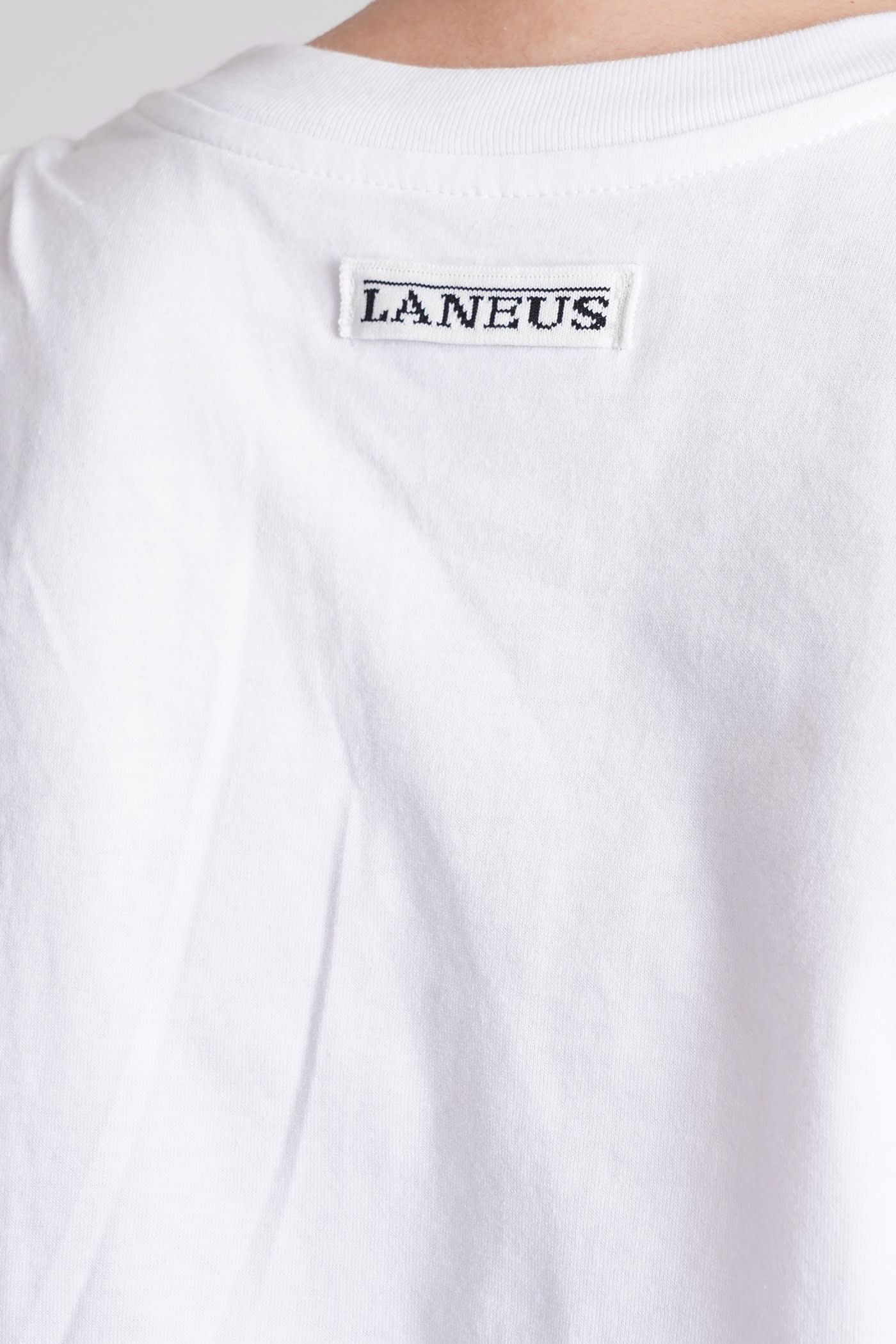 Shop Laneus T-shirt In White Cotton