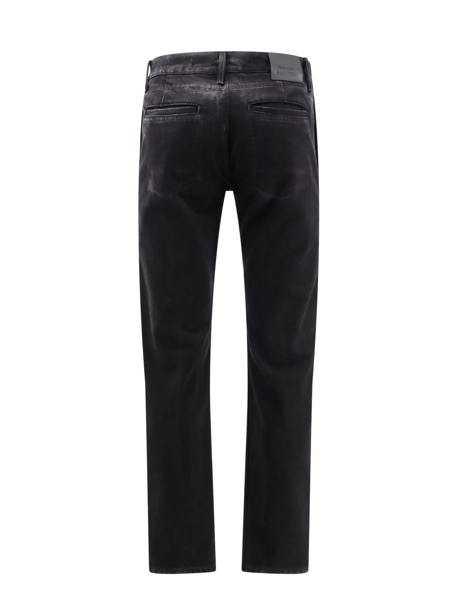 Alexander Mcqueen Slim Fit Trousers With Pockets And Belt Loops In Black