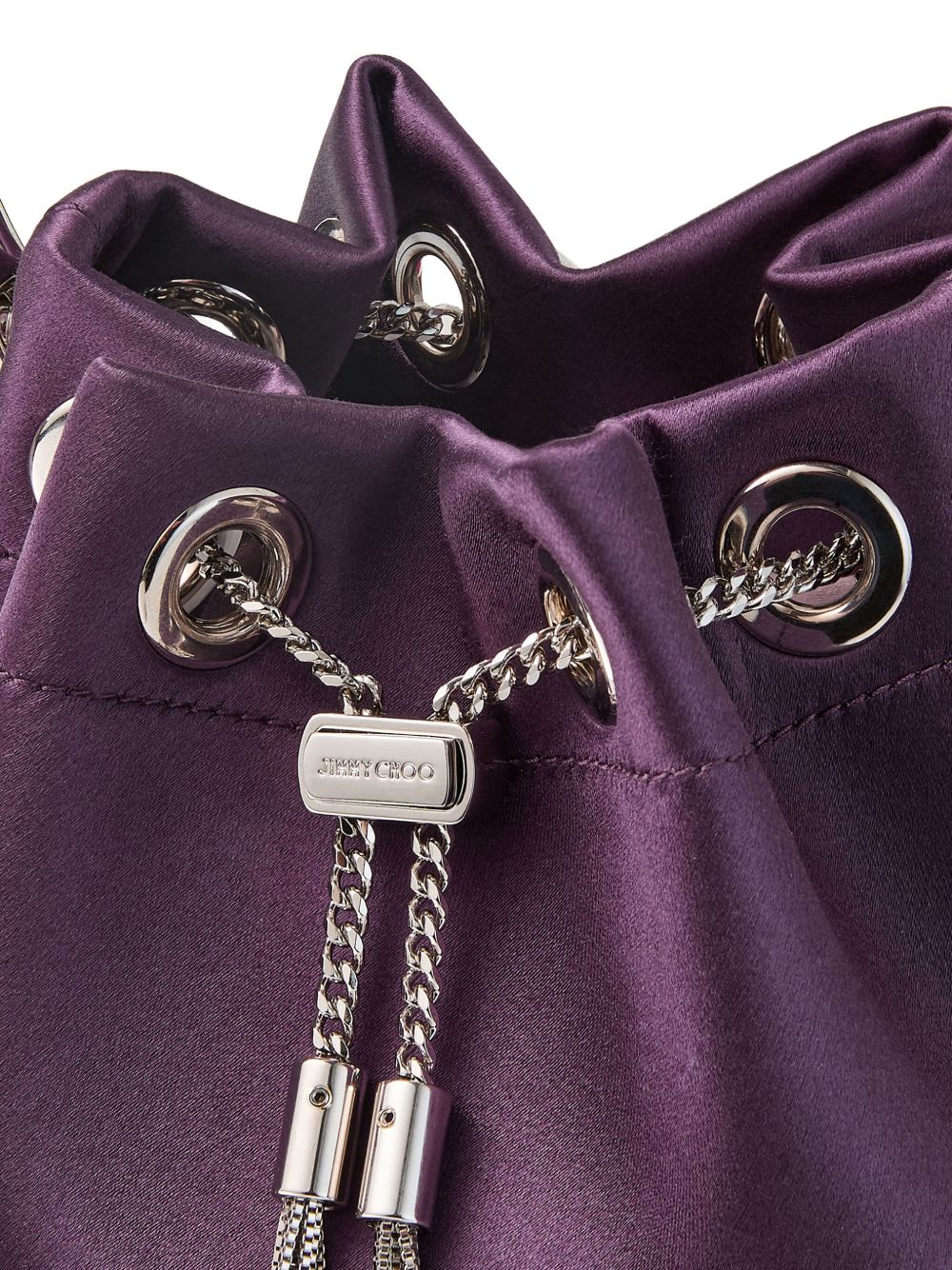 Jimmy Choo Bon Bon Leather Bucket Bag In Burgundy
