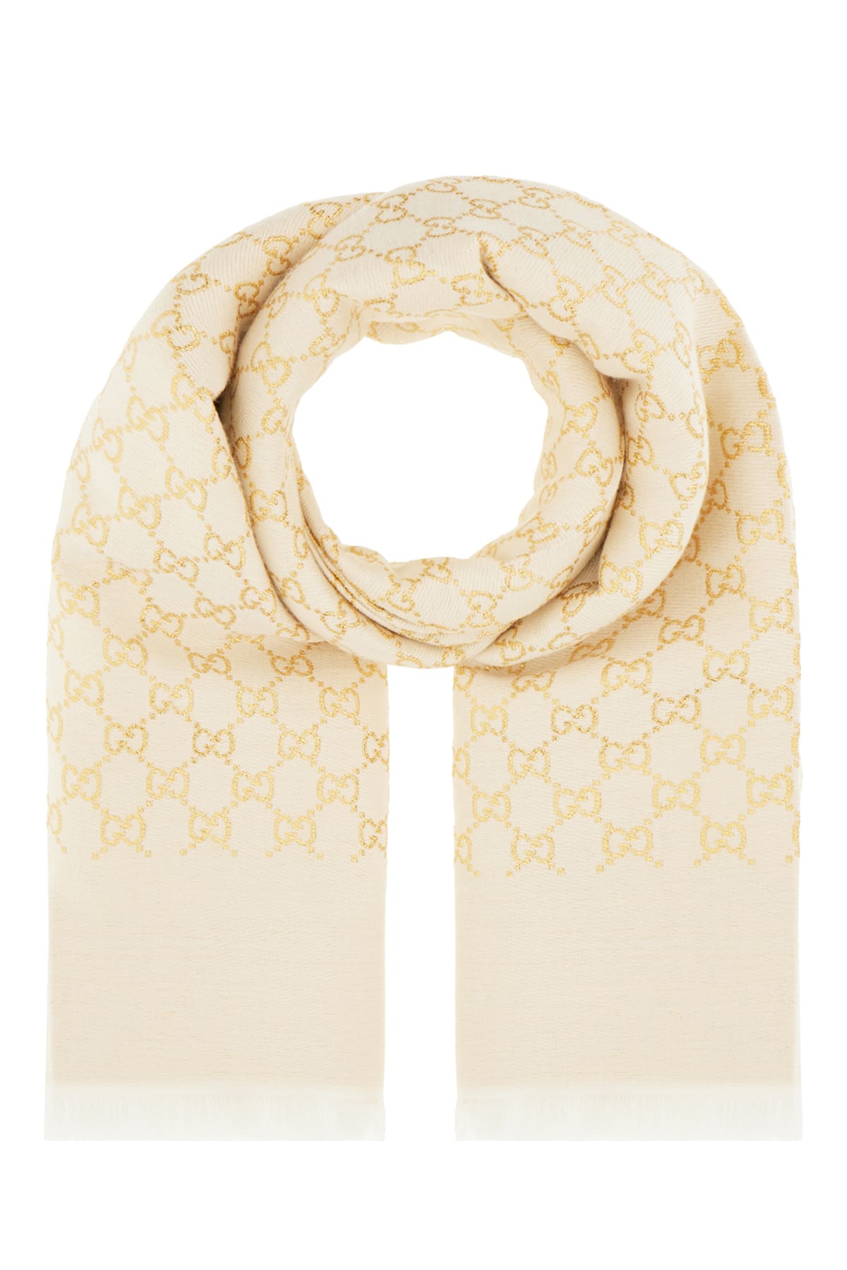 Embroidered Wool Blend Reversible Scarf