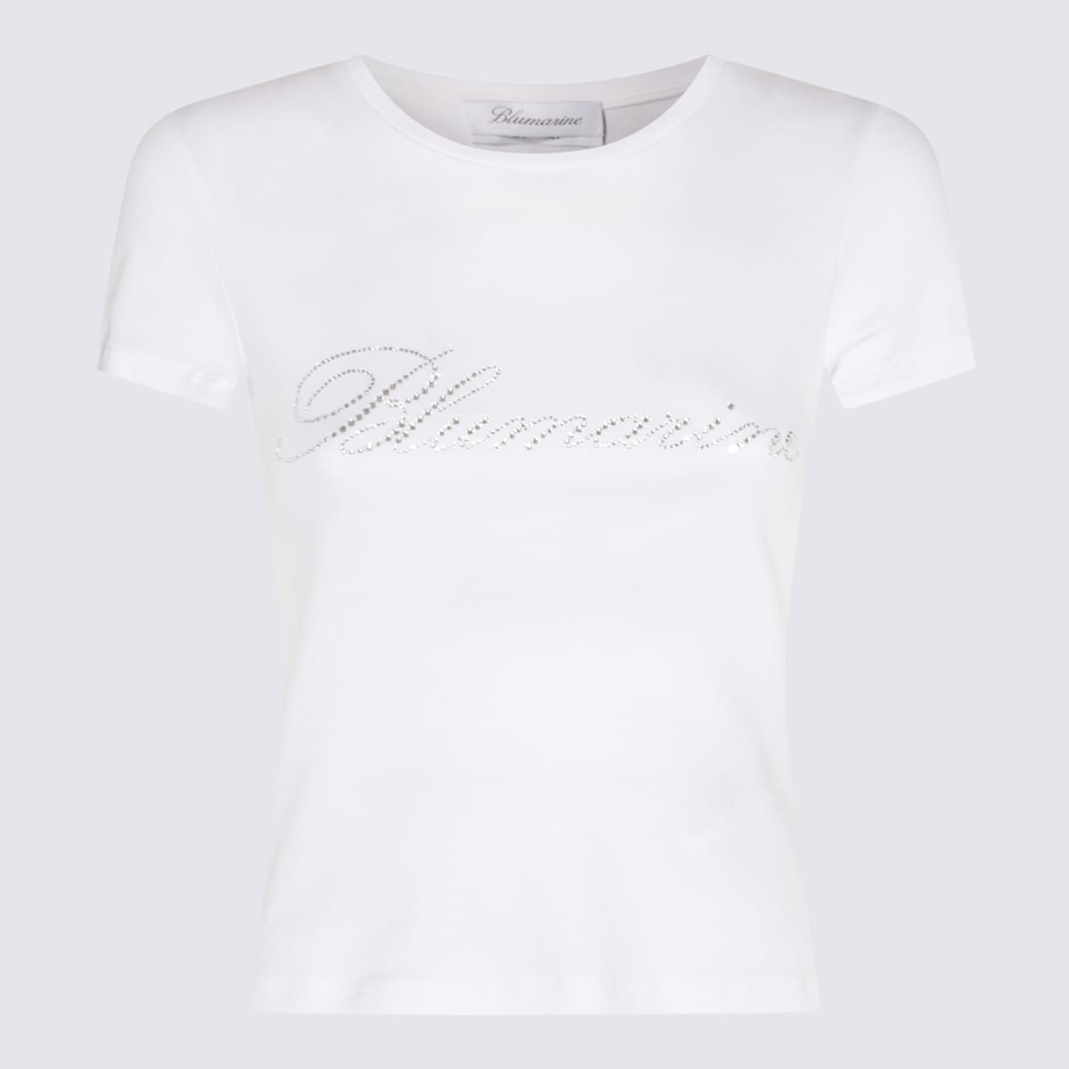 Shop Blumarine White Cotton T-shirt