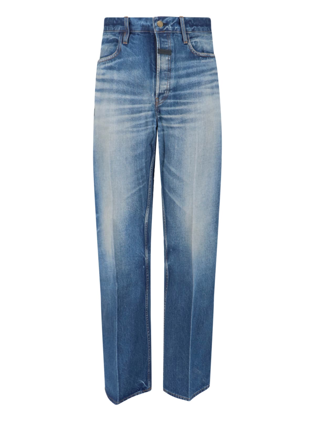 Fear Of God Straight Five-pocket Trousers Featuring Belt Loops In Blue