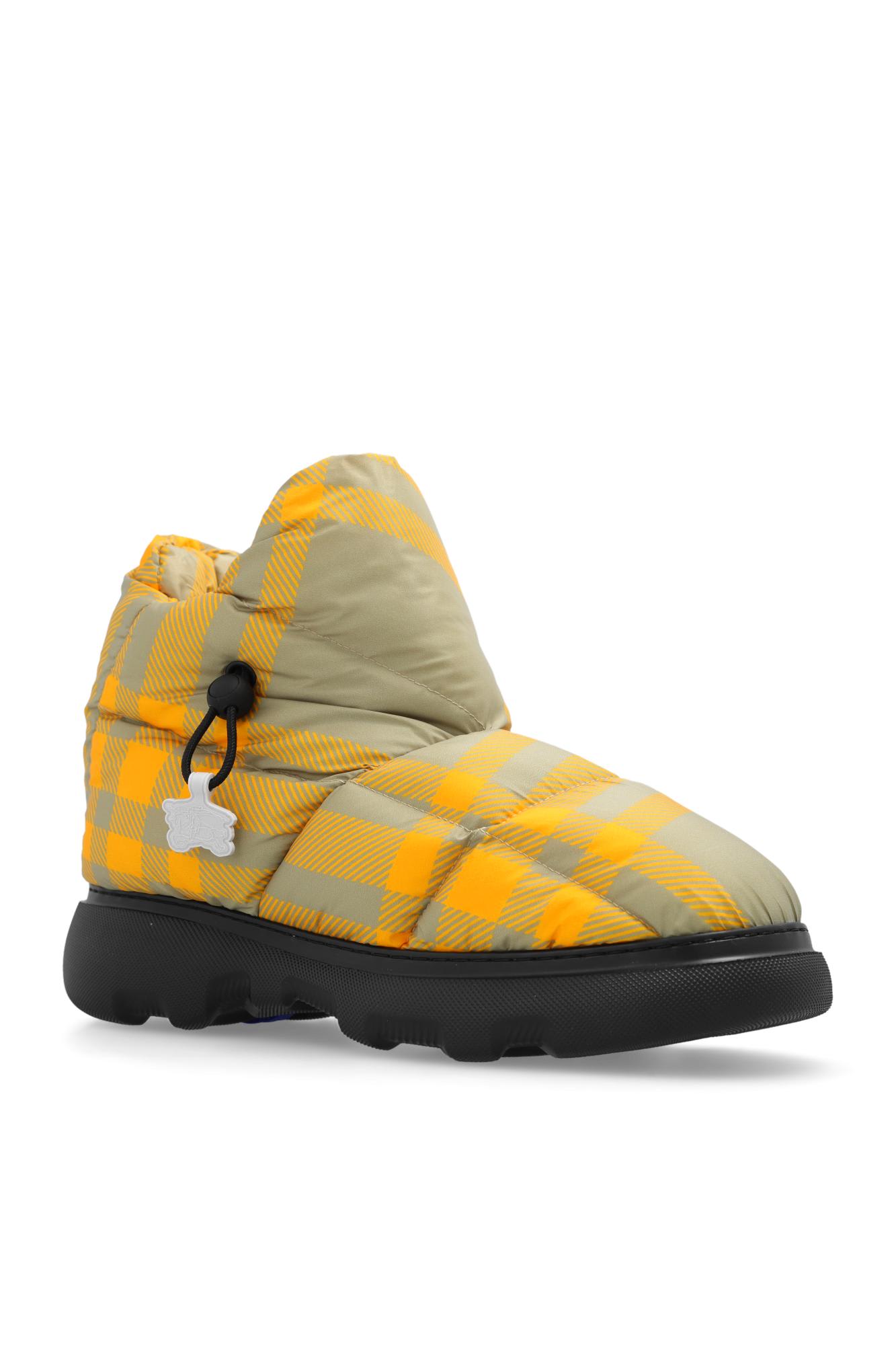 Shop Burberry Quilted Slip-on Boots In Hunter Ip Chk