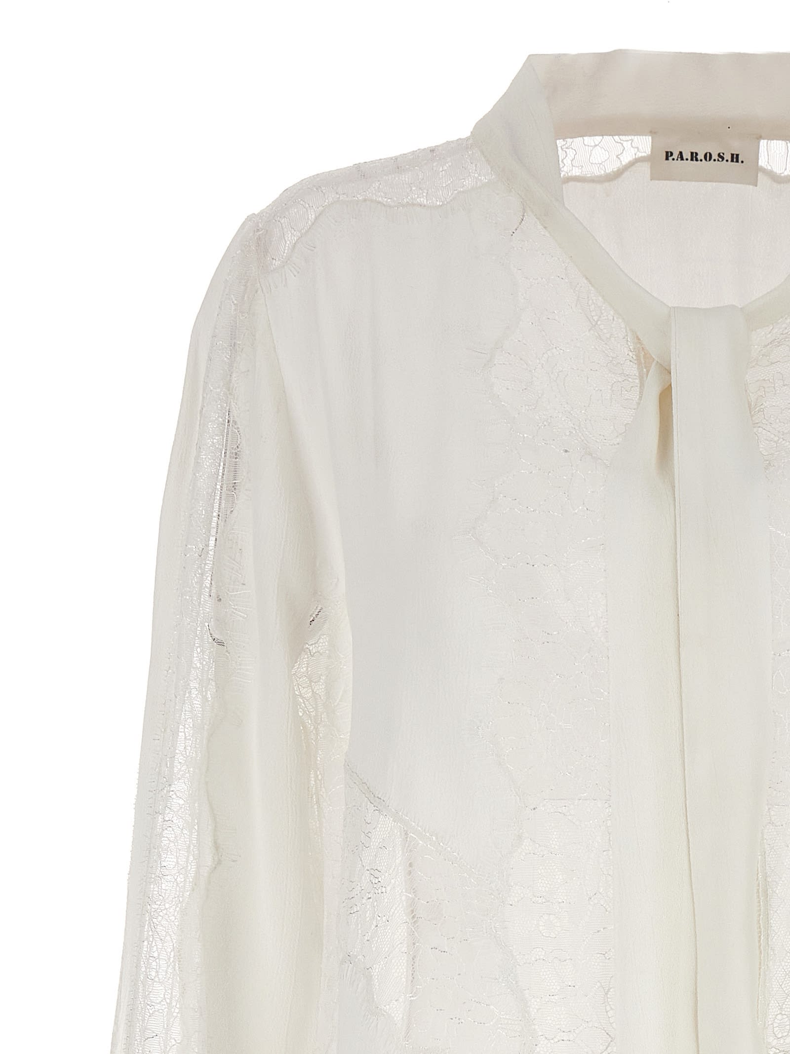 Shop P.a.r.o.s.h Lace Shirt In White